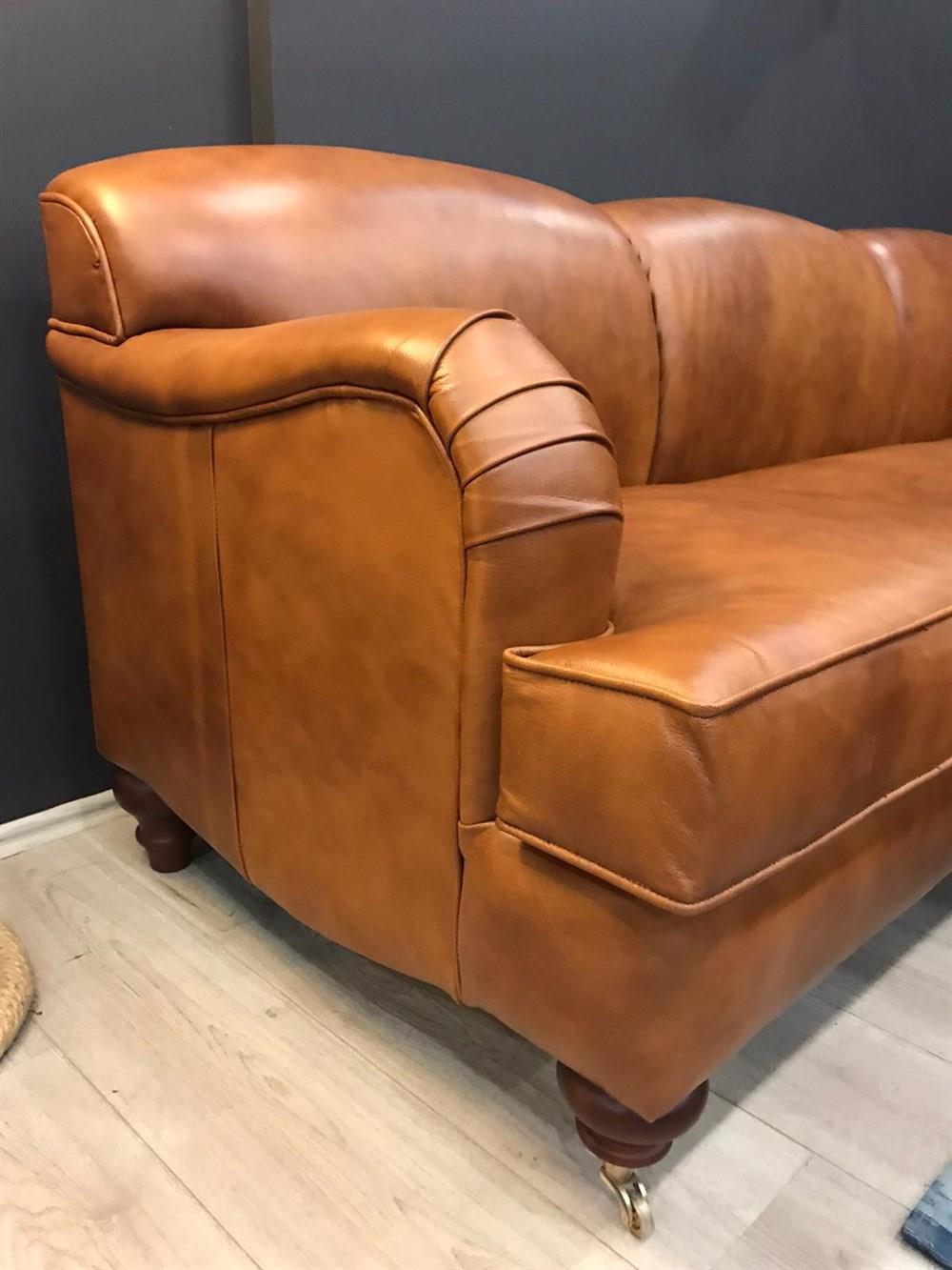 3A MOBİLYA GERÇEK DERİ MODERN TABA  KANEPE