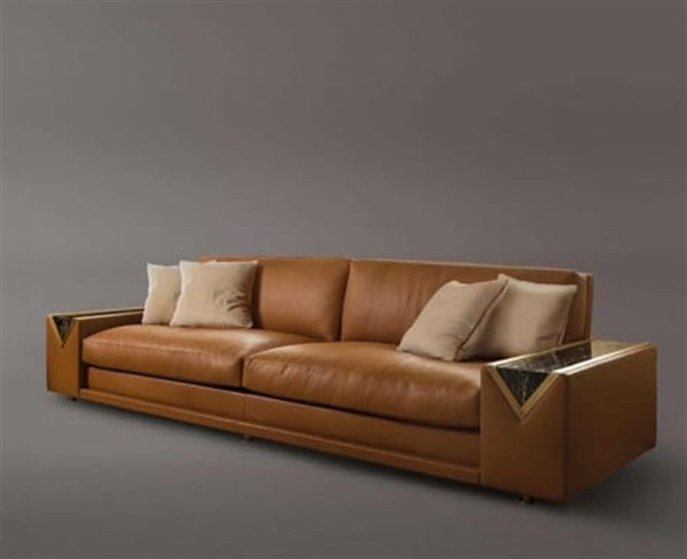 3A MOBİLYA GERÇEK DERİ REAL LEATHER TABA LUXURY KANEPE