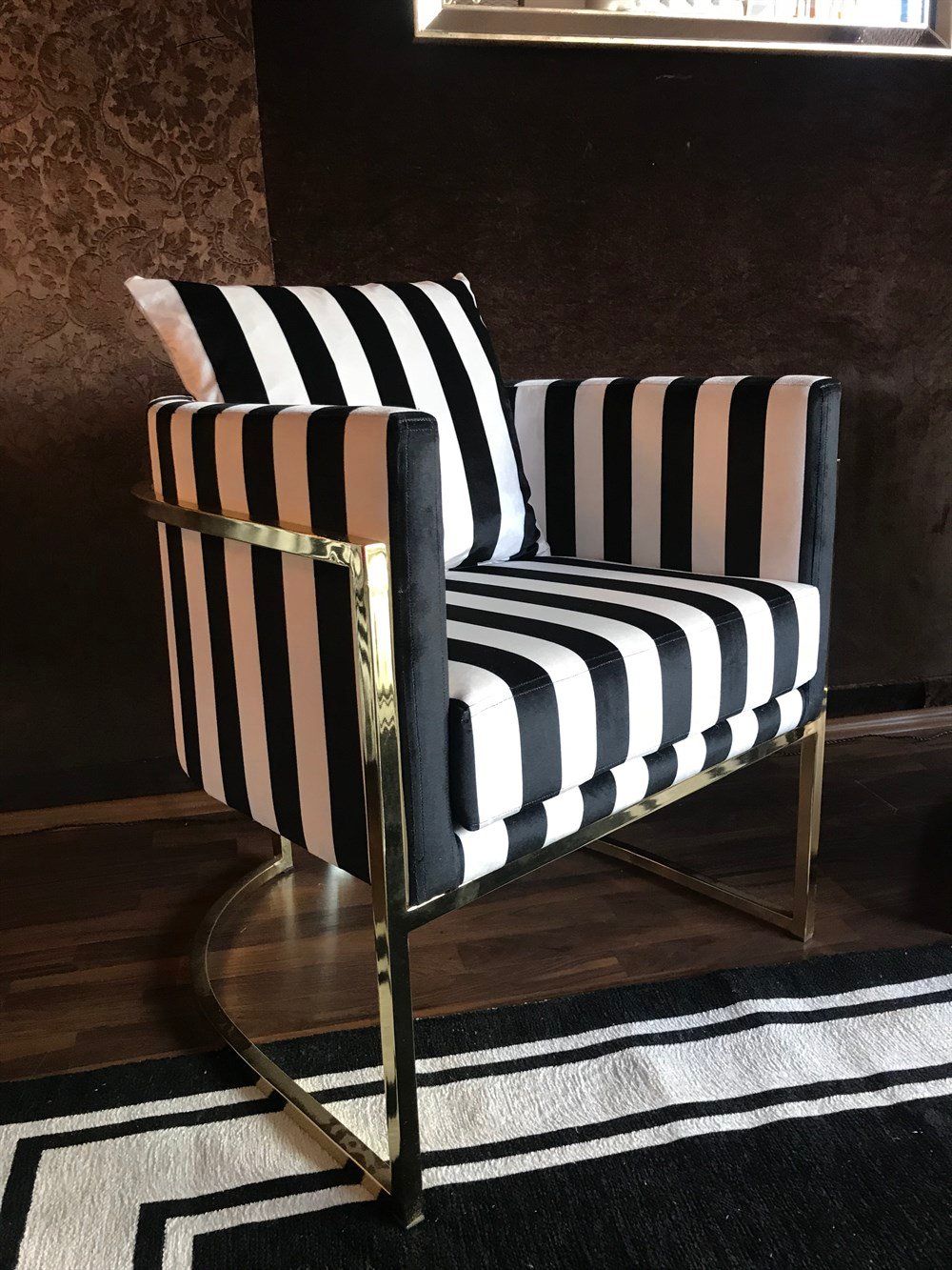 3A MOBİLYA GOLD & BLACK BERJER