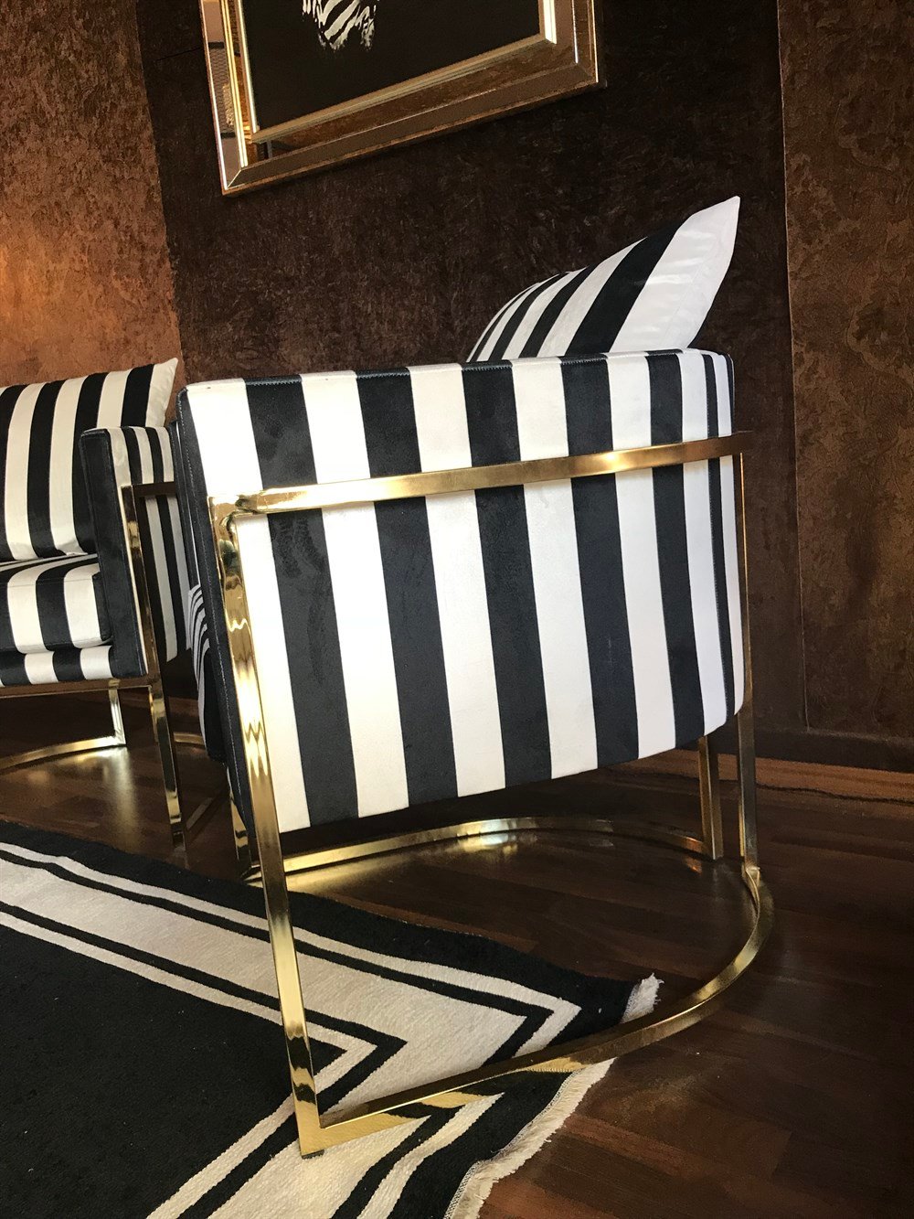 3A MOBİLYA GOLD & BLACK BERJER