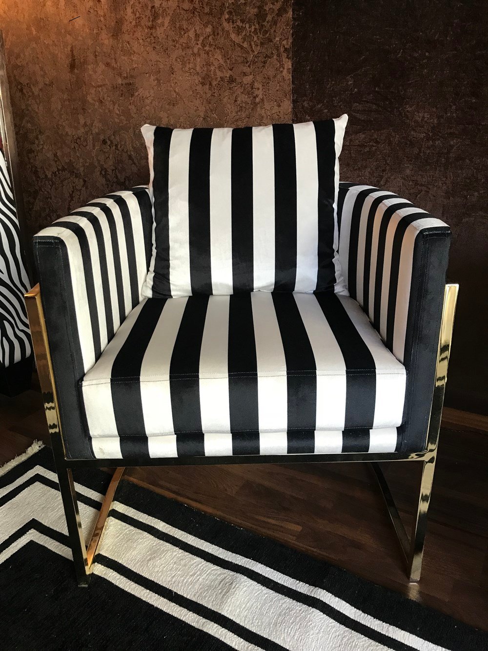 3A MOBİLYA GOLD & BLACK BERJER