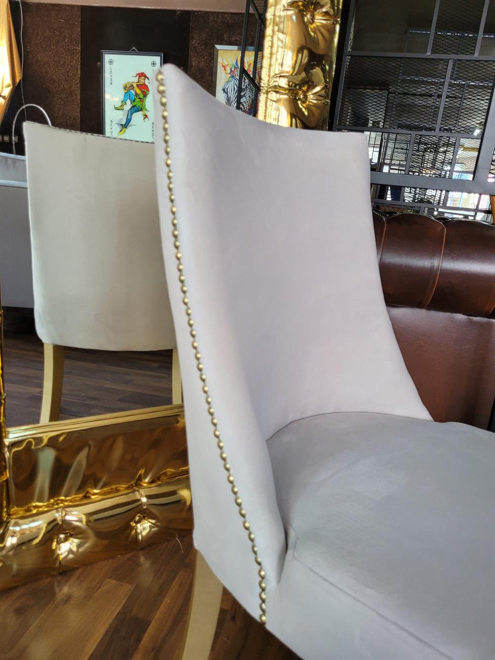 3A MOBİLYA GOLD SWAN WORD SANDALYE 