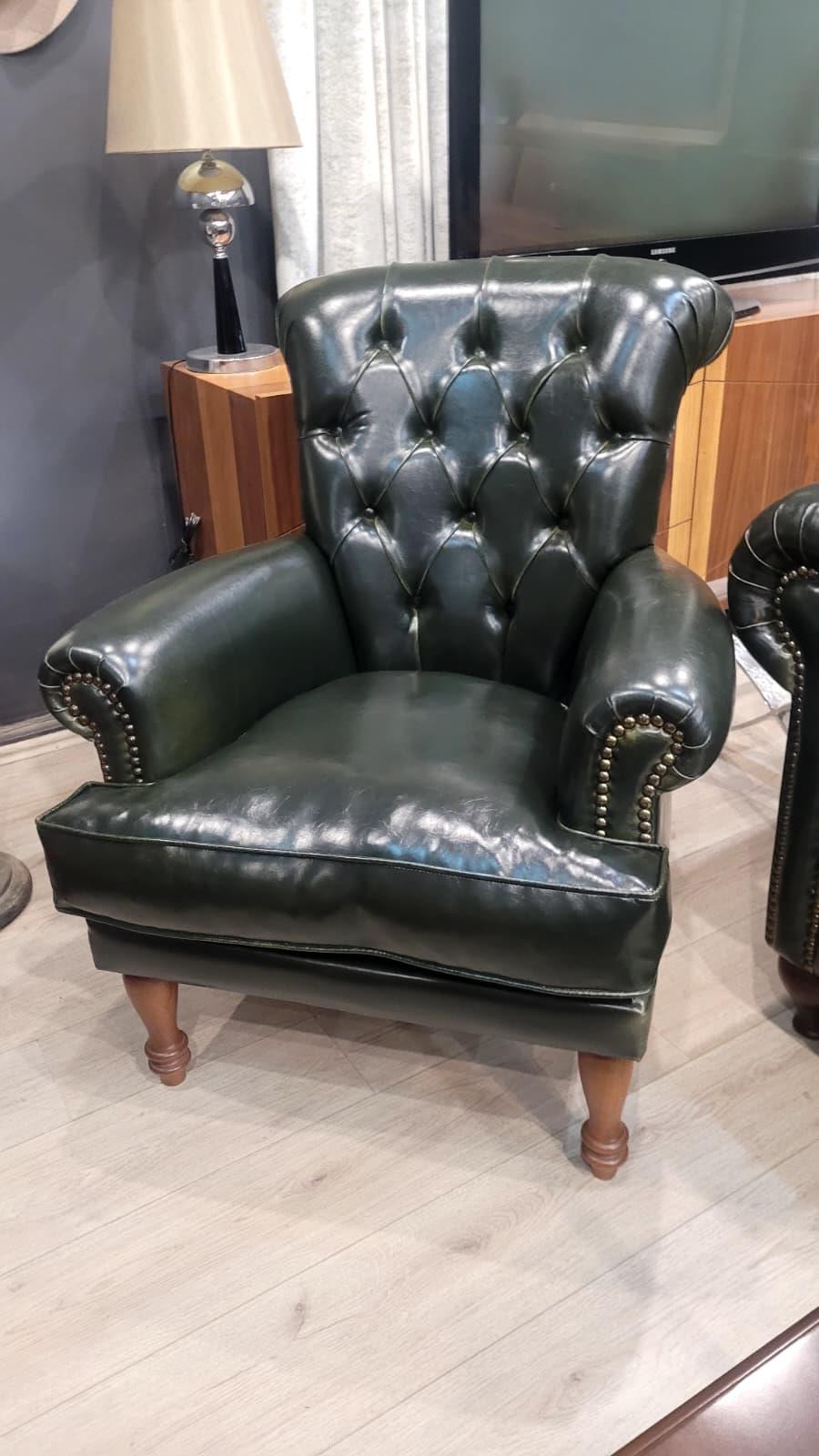 3A MOBİLYA GREEN WORD CHESTERFİELD TAKIMI 3+1+1 +SEHPA