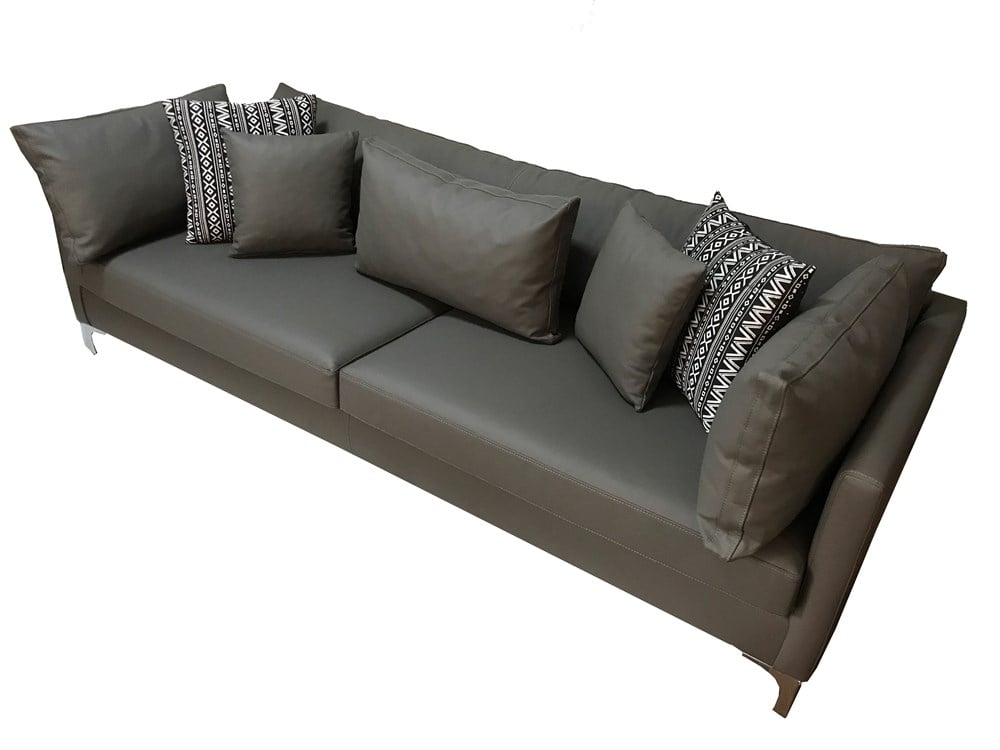 3A Mobilya Grey Modern Gerçek Deri Kanape