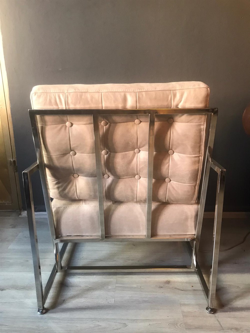 3A MOBİLYA HAKİKİ DERİ  ELEGANCE BERJER GREY