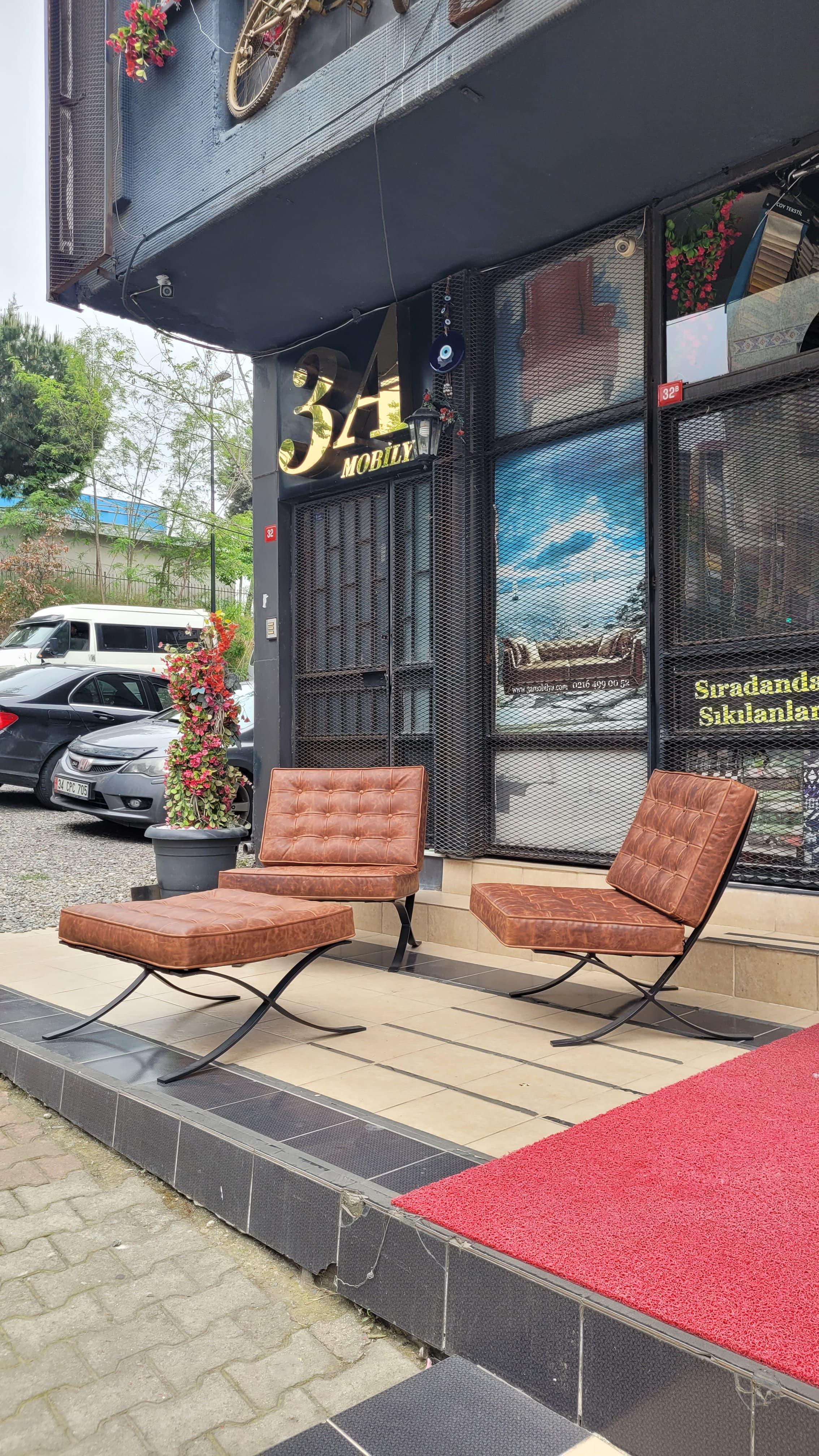 3A MOBİLYA HAKİKİ DERİ BARCELONA  BERJER 