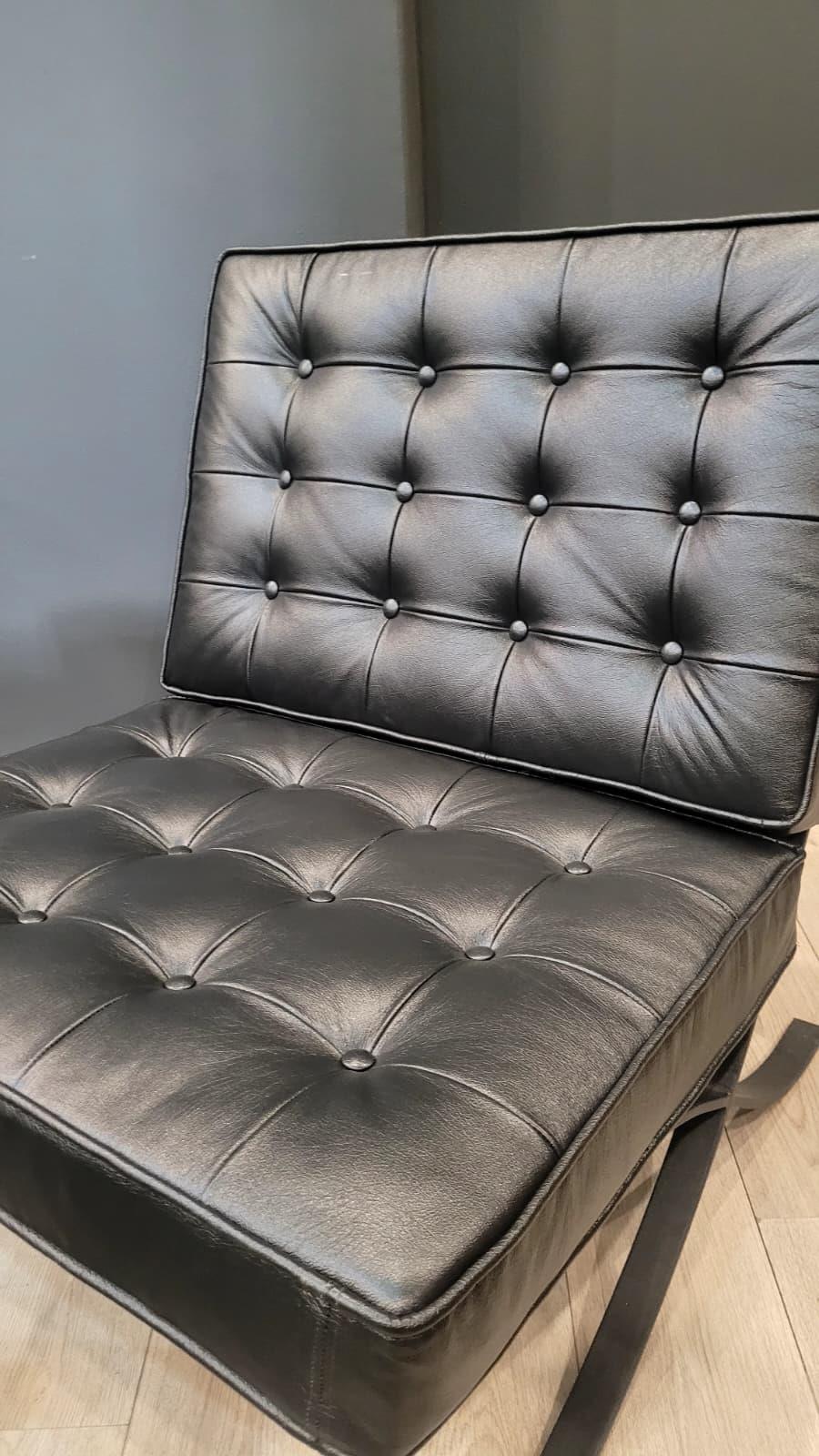 3A MOBİLYA HAKİKİ DERİ BLACK BARCELONA BERJER 