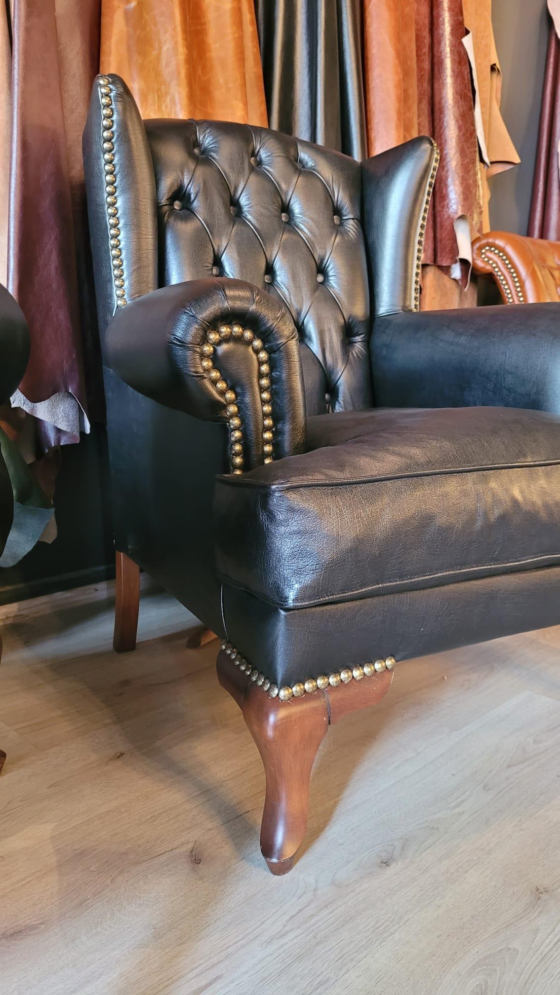 3A MOBİLYA  HAKİKİ DERİ BLACK BOSS BERJER 