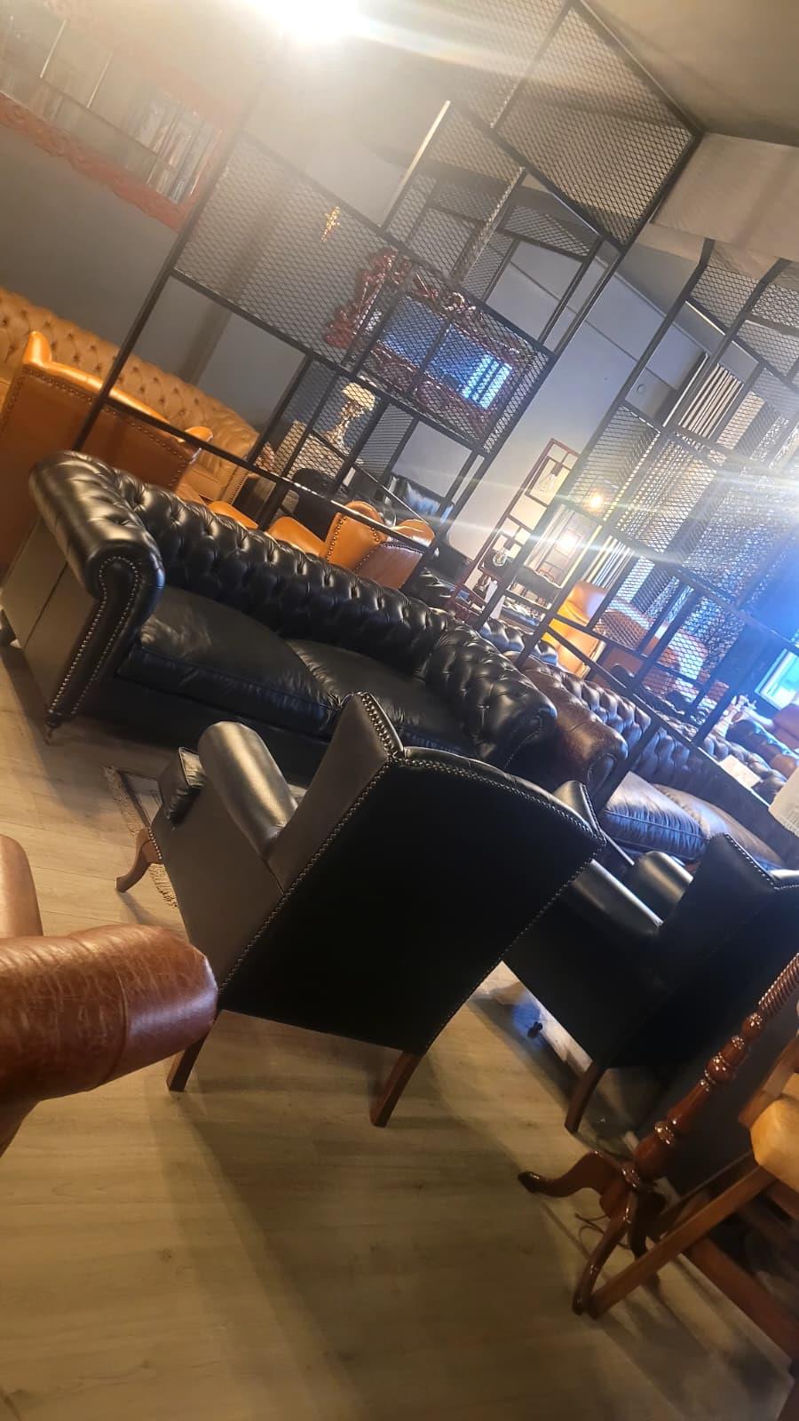 3A MOBİLYA HAKİKİ DERİ BLACK LİNE CHESTERFİELD TAKIMI 