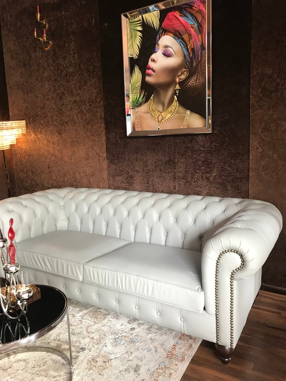 3A MOBİLYA HAKİKİ DERİ CASTELLE CHESTERFİELD