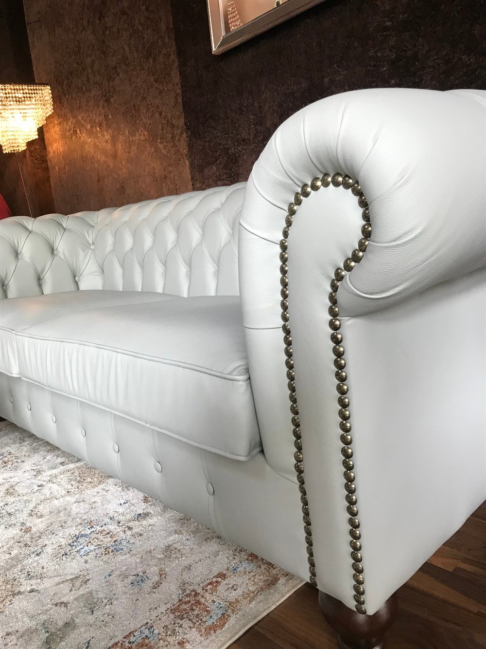 3A MOBİLYA HAKİKİ DERİ CASTELLE CHESTERFİELD