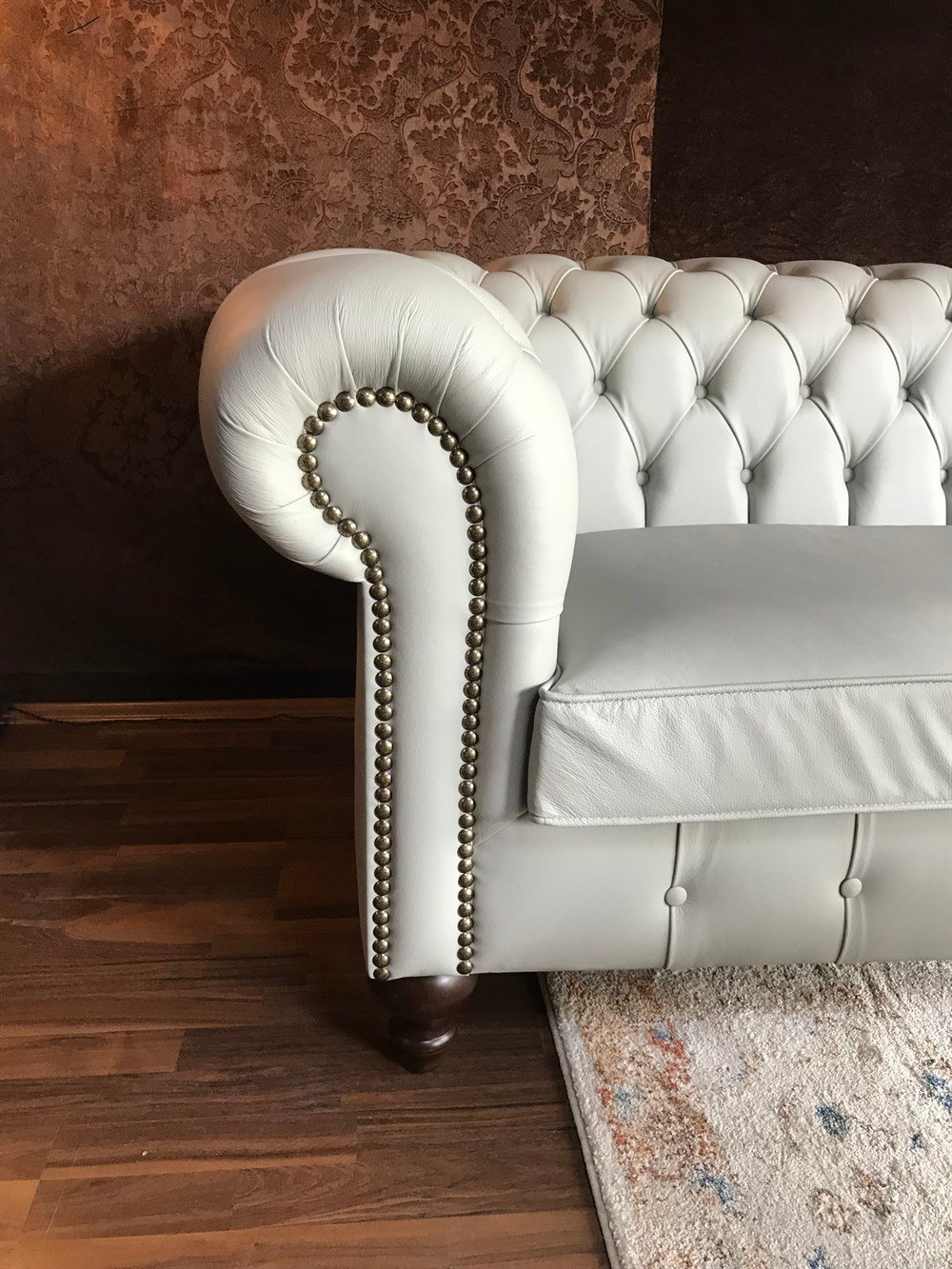 3A MOBİLYA HAKİKİ DERİ CASTELLE CHESTERFİELD