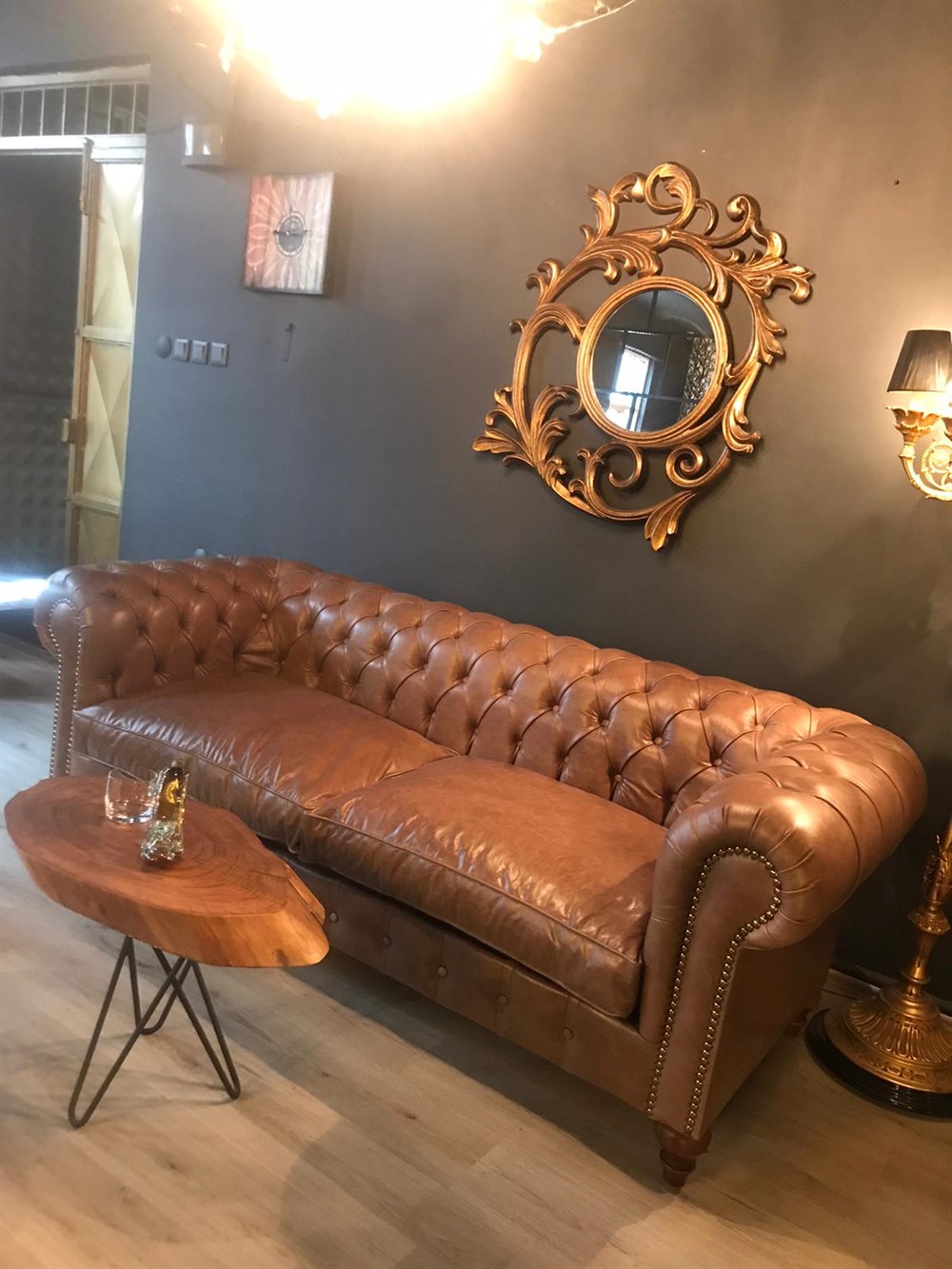 3A MOBİLYA HAKİKİ DERİ CUTE CHESTERFİELD