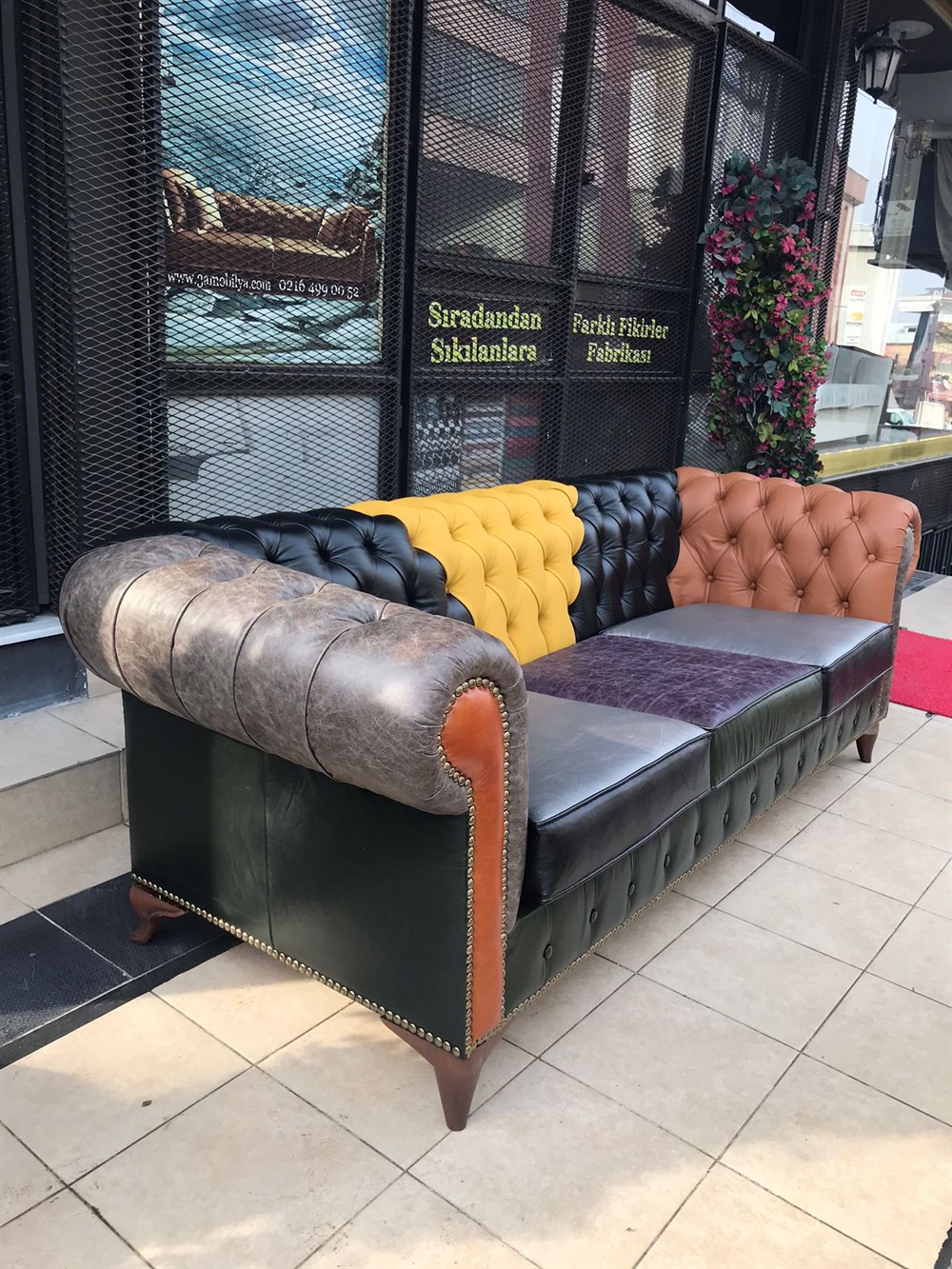 3A MOBİLYA HAKİKİ DERİ DUBLİN CHESTERFİELD