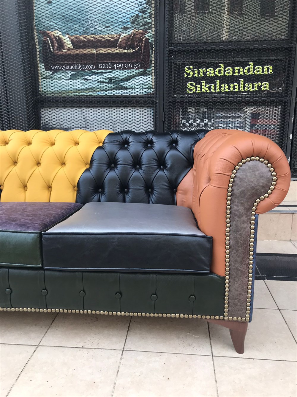 3A MOBİLYA HAKİKİ DERİ DUBLİN CHESTERFİELD