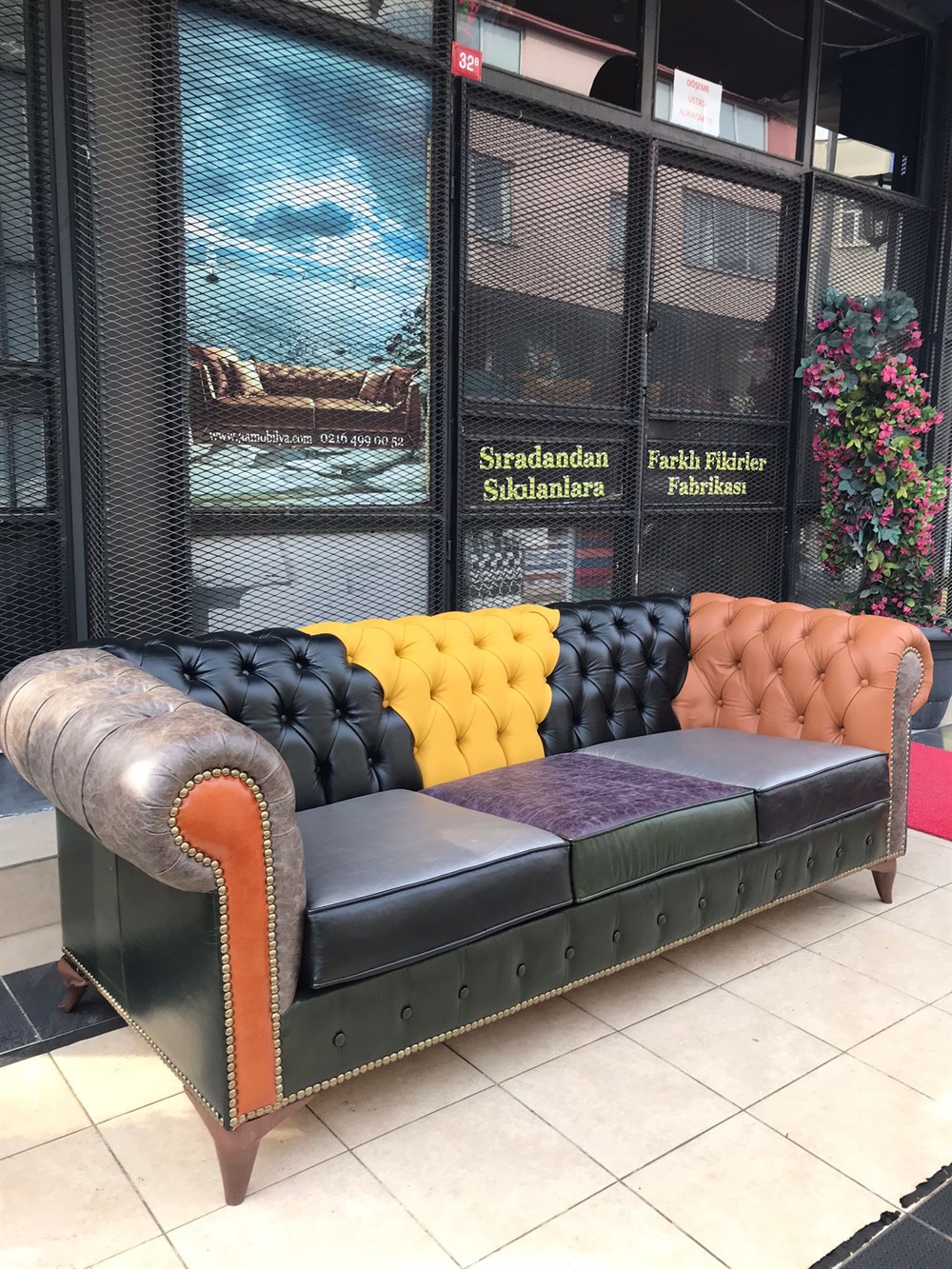 3A MOBİLYA HAKİKİ DERİ DUBLİN CHESTERFİELD