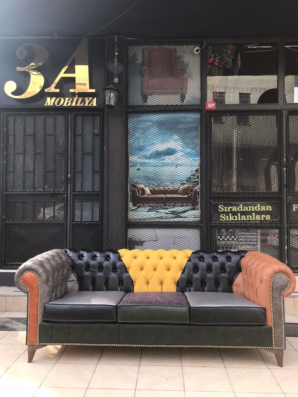 3A MOBİLYA HAKİKİ DERİ DUBLİN CHESTERFİELD