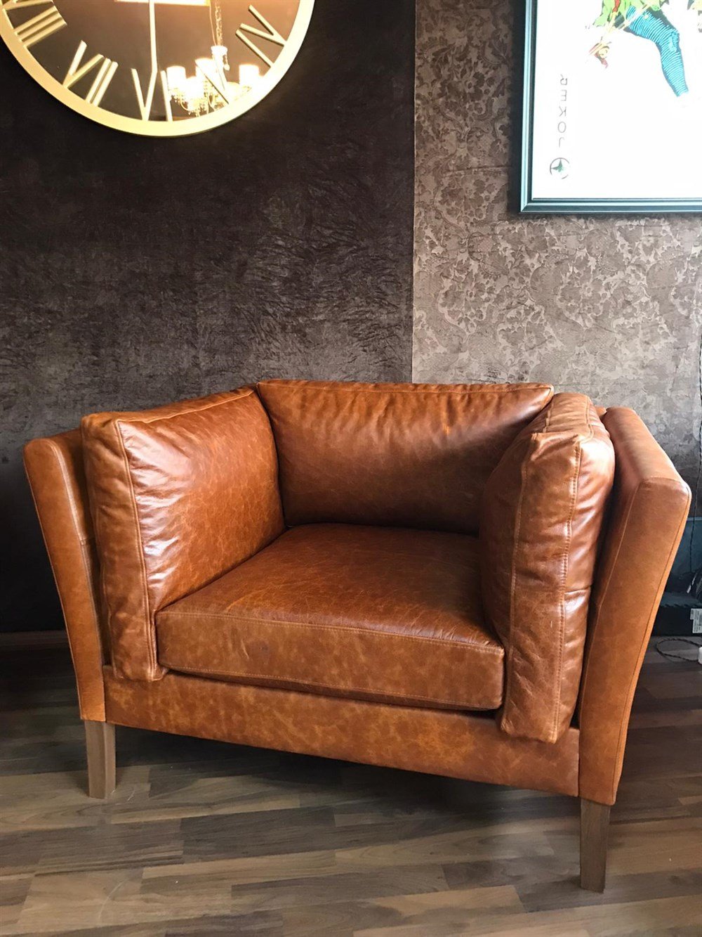 3A MOBİLYA HAKİKİ DERİ ELEGANCE BERJER