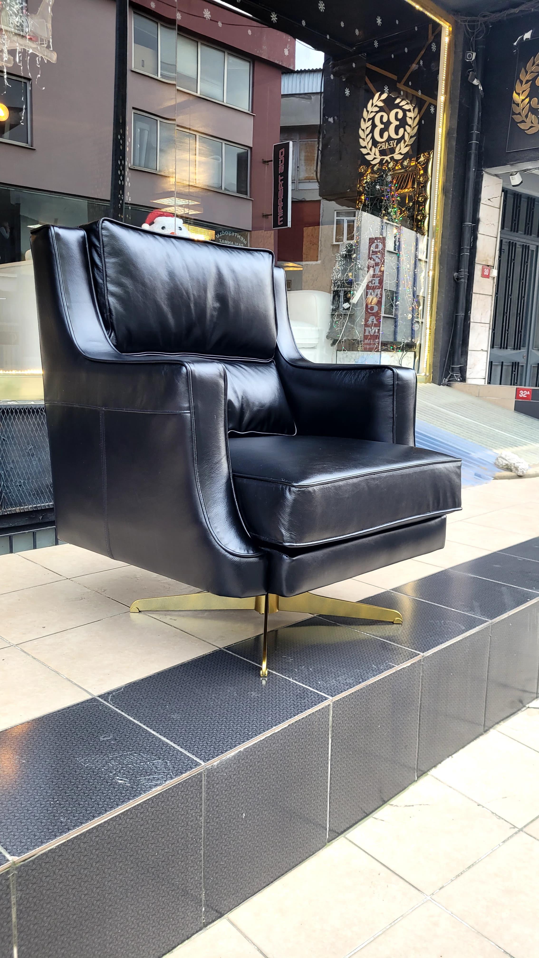 3A MOBİLYA HAKİKİ DERİ ELEGANCE OFFİCE MAKAM KOLTUĞU 