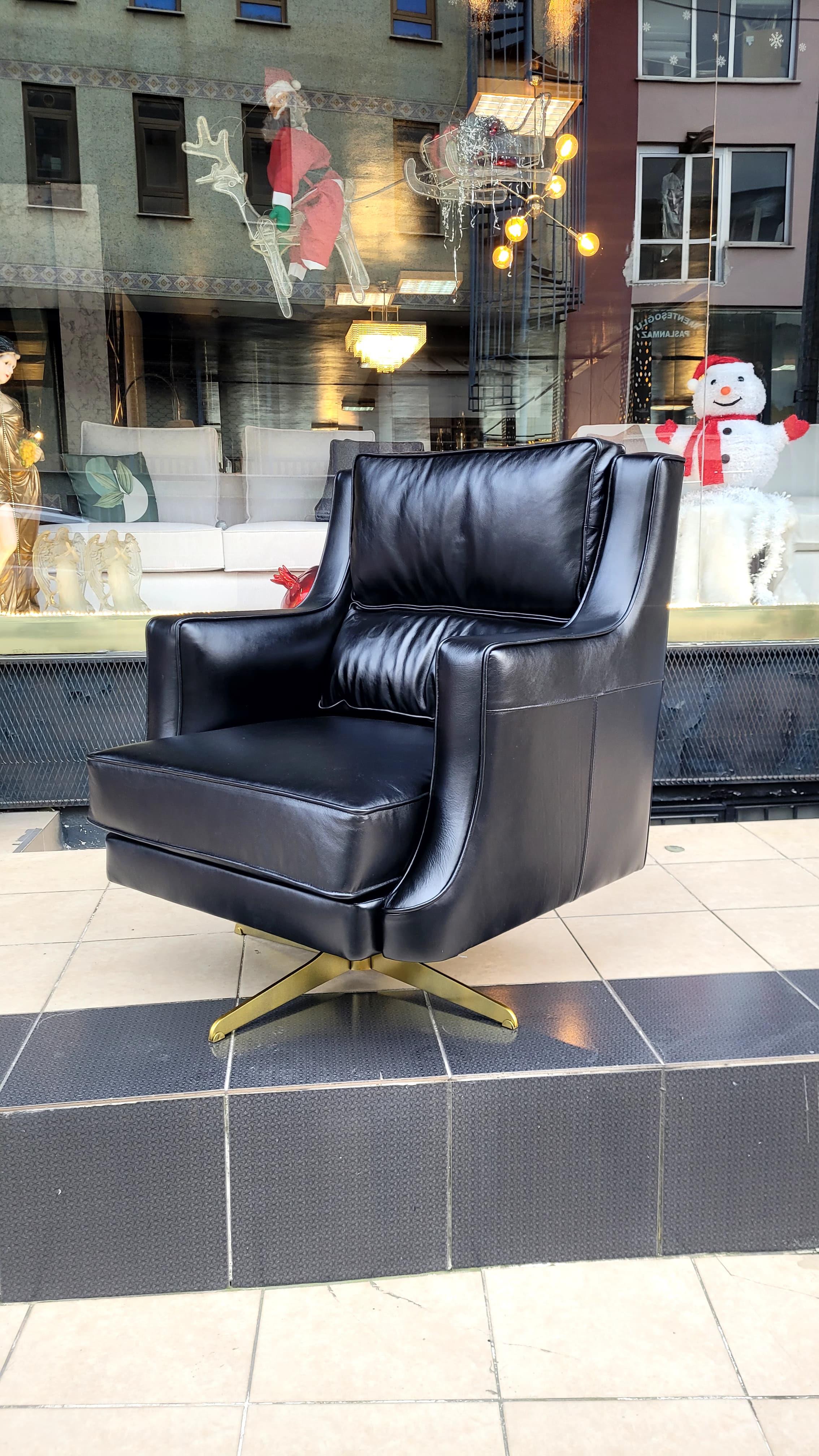 3A MOBİLYA HAKİKİ DERİ ELEGANCE OFFİCE MAKAM KOLTUĞU 