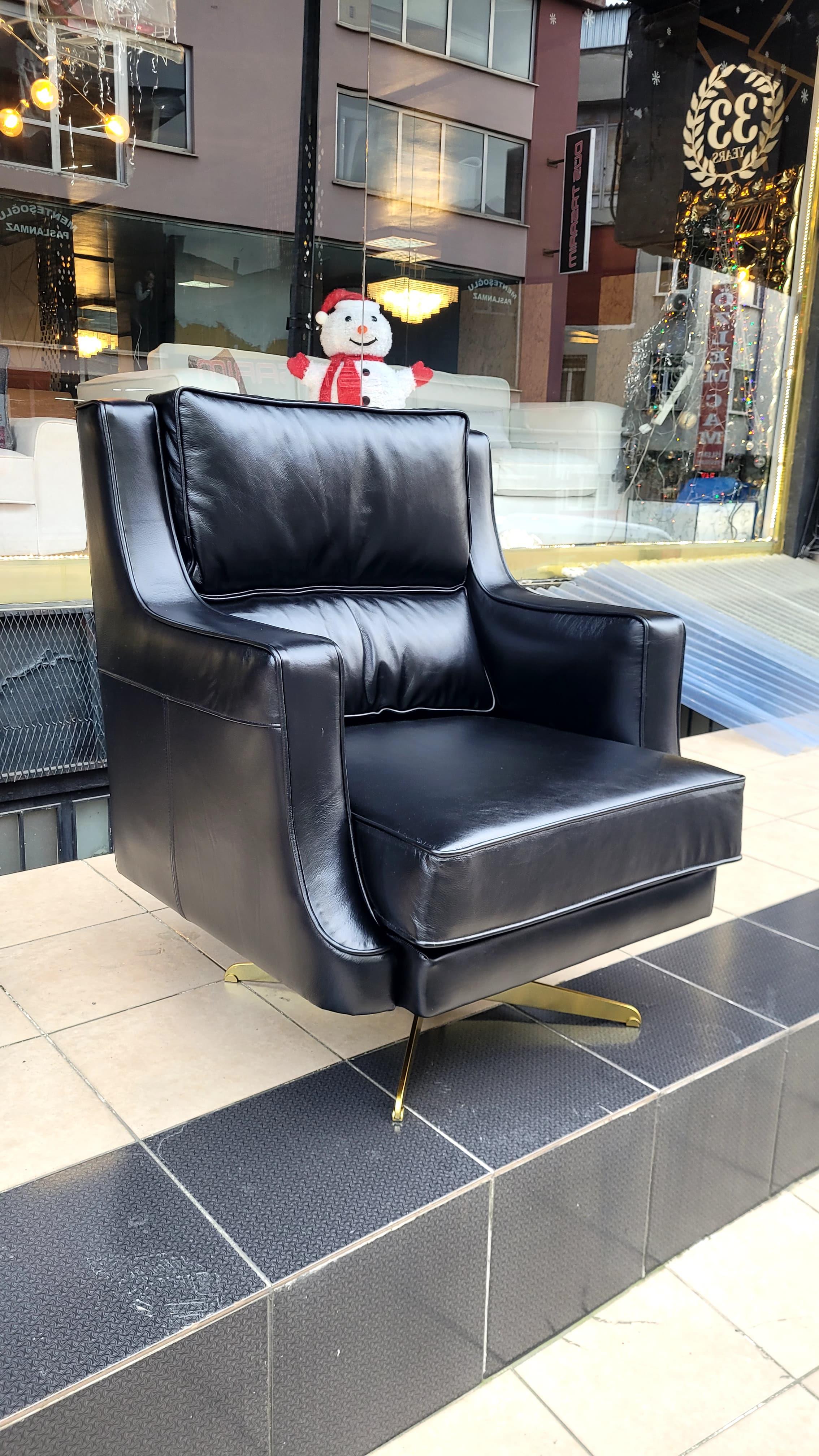 3A MOBİLYA HAKİKİ DERİ ELEGANCE OFFİCE MAKAM KOLTUĞU 