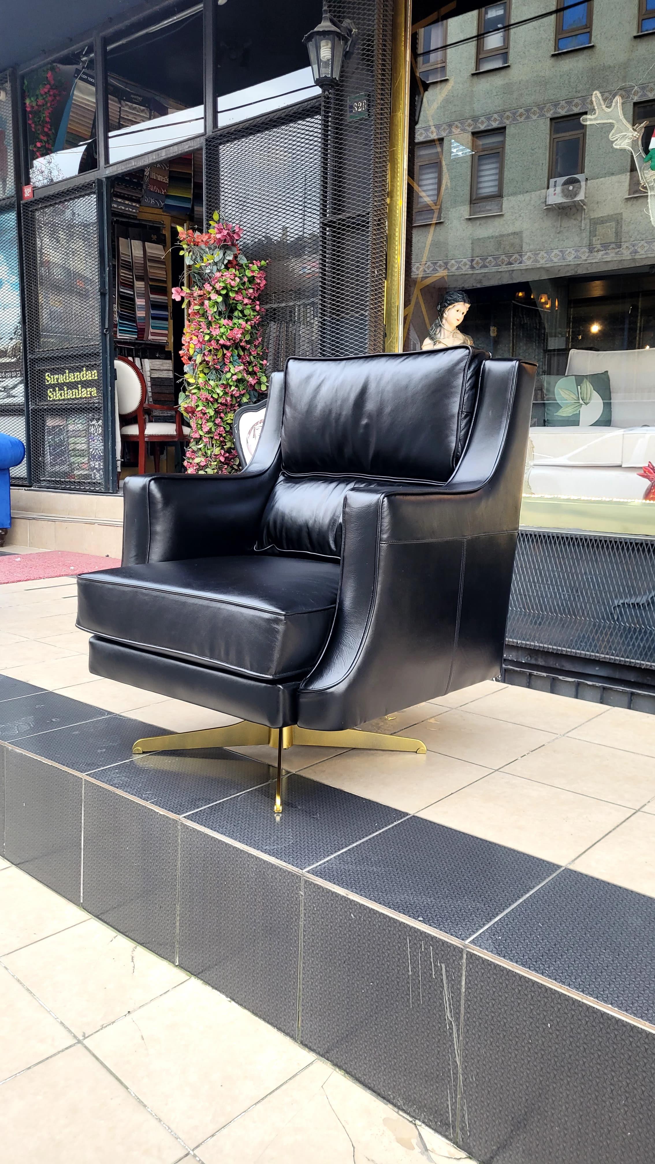 3A MOBİLYA HAKİKİ DERİ ELEGANCE OFFİCE MAKAM KOLTUĞU 