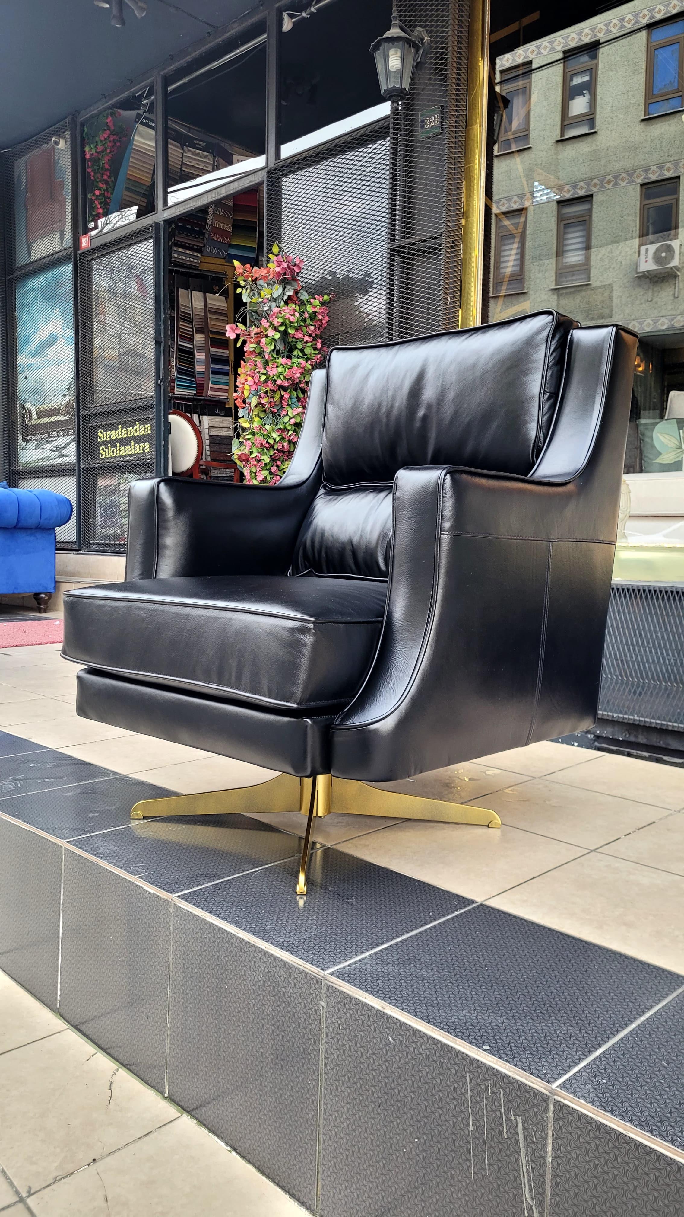 3A MOBİLYA HAKİKİ DERİ ELEGANCE OFFİCE MAKAM KOLTUĞU 