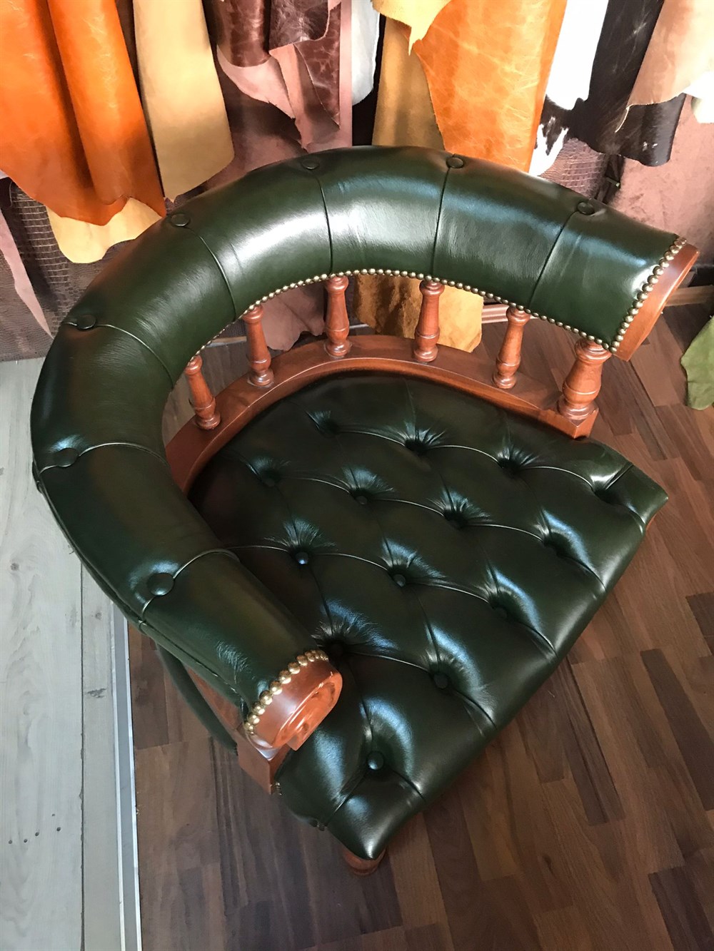 3A MOBİLYA HAKİKİ DERİ GREEN  BRİSTOL BERJER 