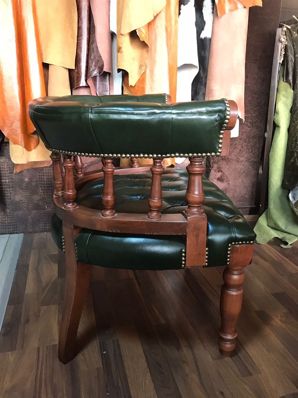 3A MOBİLYA HAKİKİ DERİ GREEN  BRİSTOL BERJER 