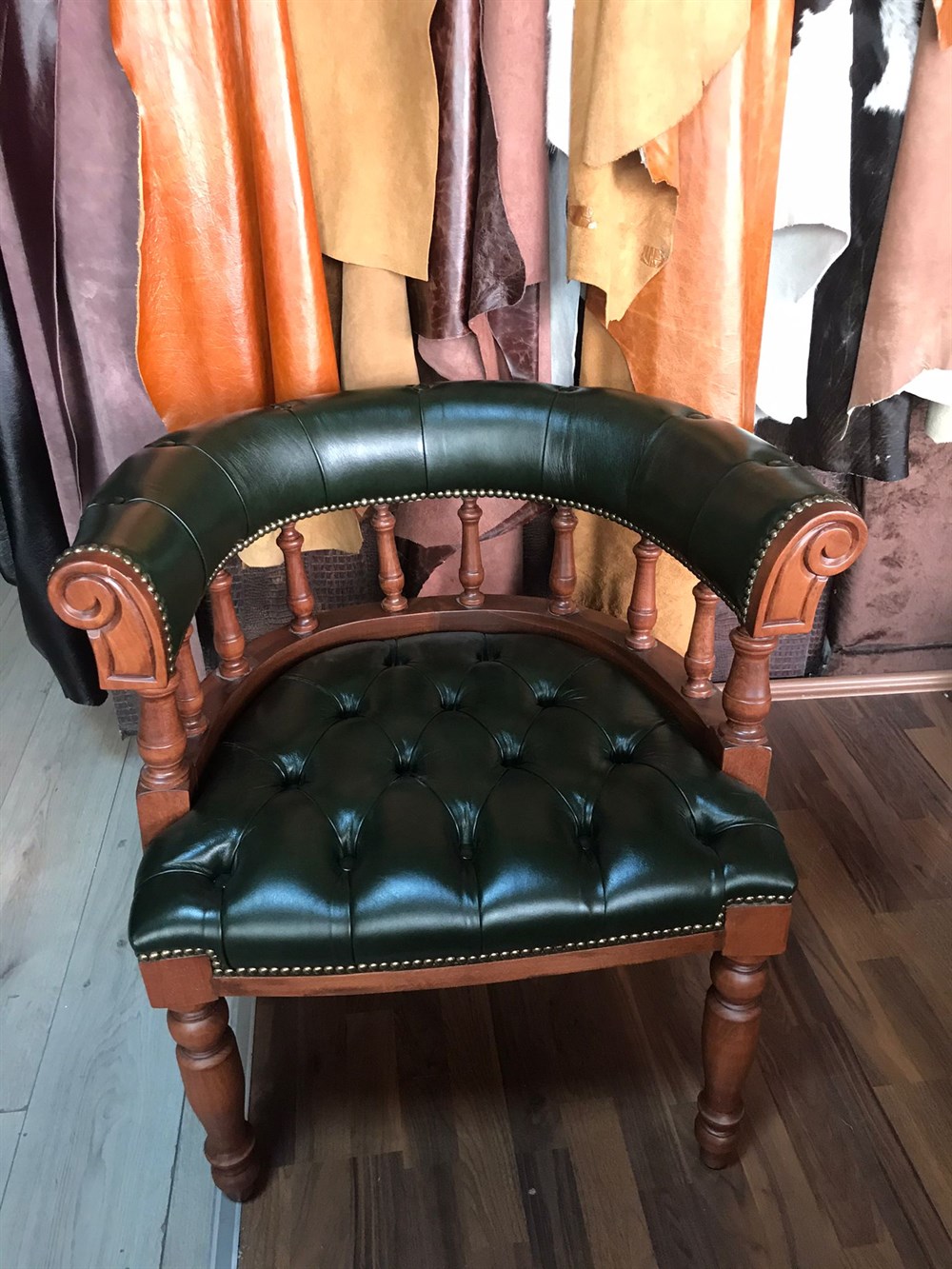 3A MOBİLYA HAKİKİ DERİ GREEN  BRİSTOL BERJER 