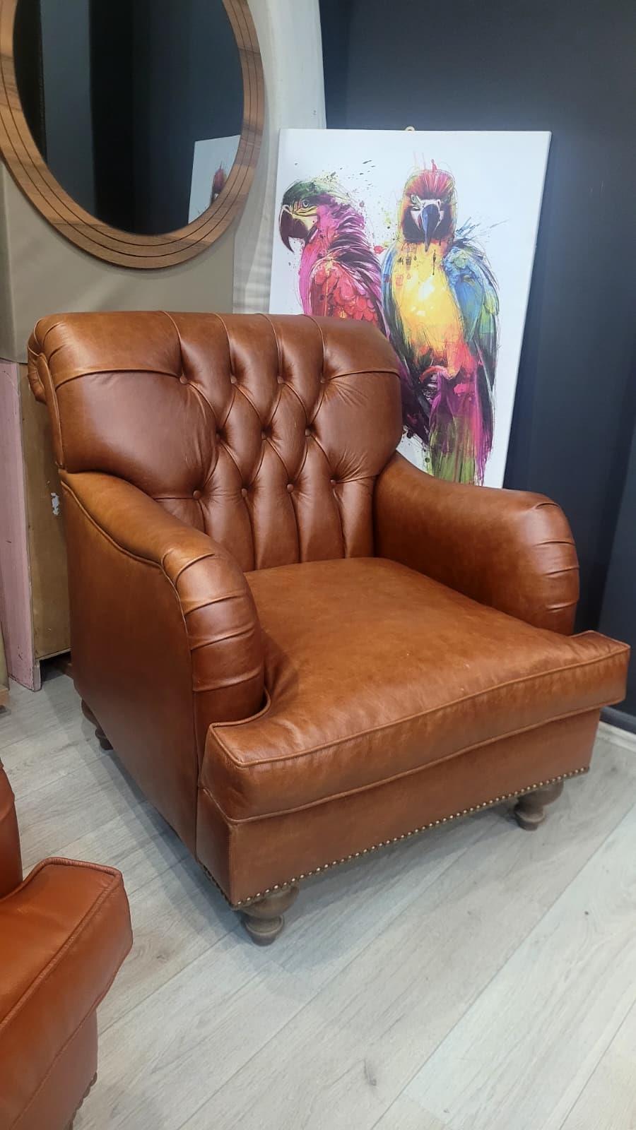 3A MOBİLYA  HAKİKİ DERİ KANYAK LAURA BERJER 