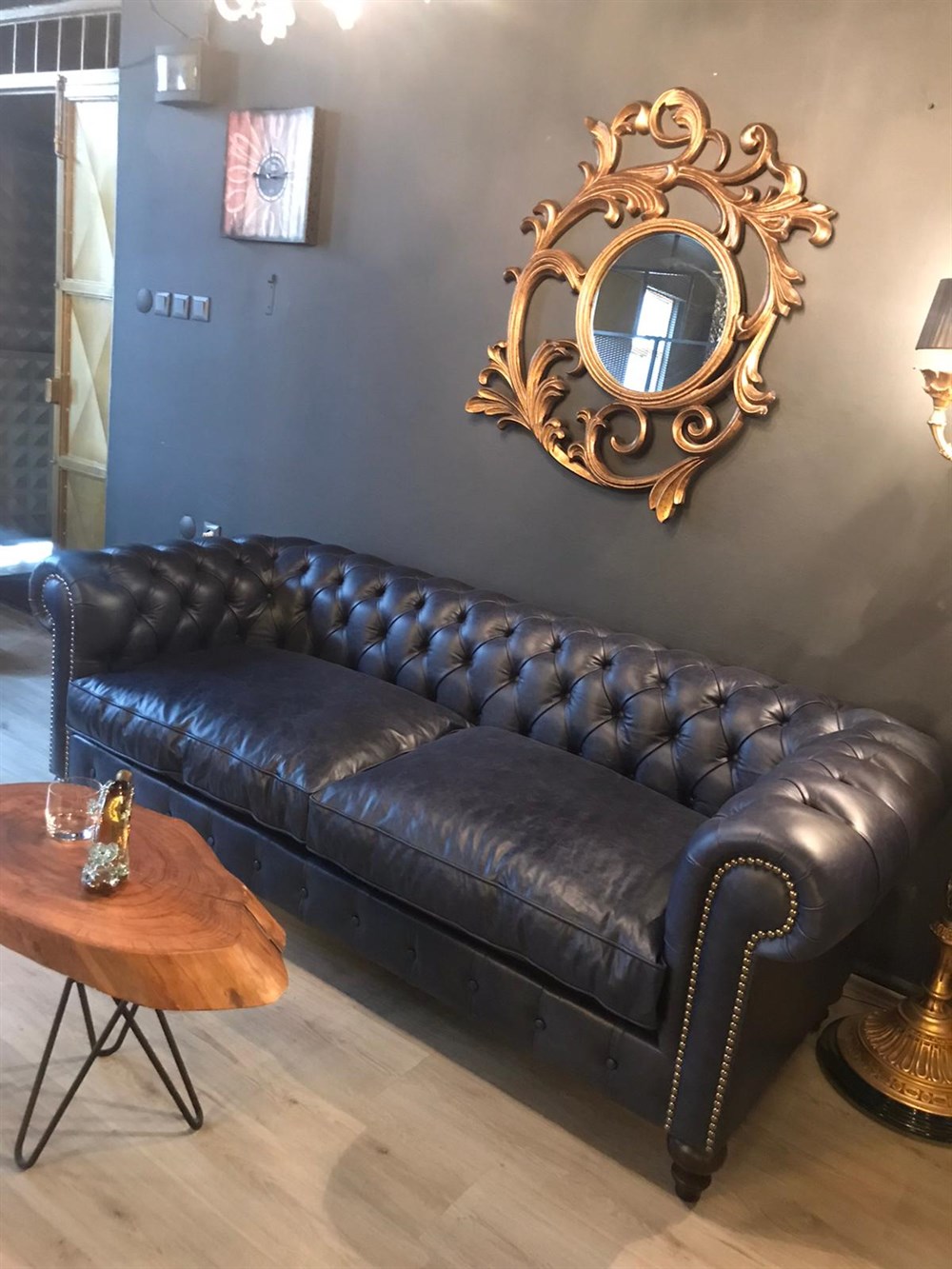 3A MOBİLYA HAKİKİ DERİ KLAS CHESTERFİELD