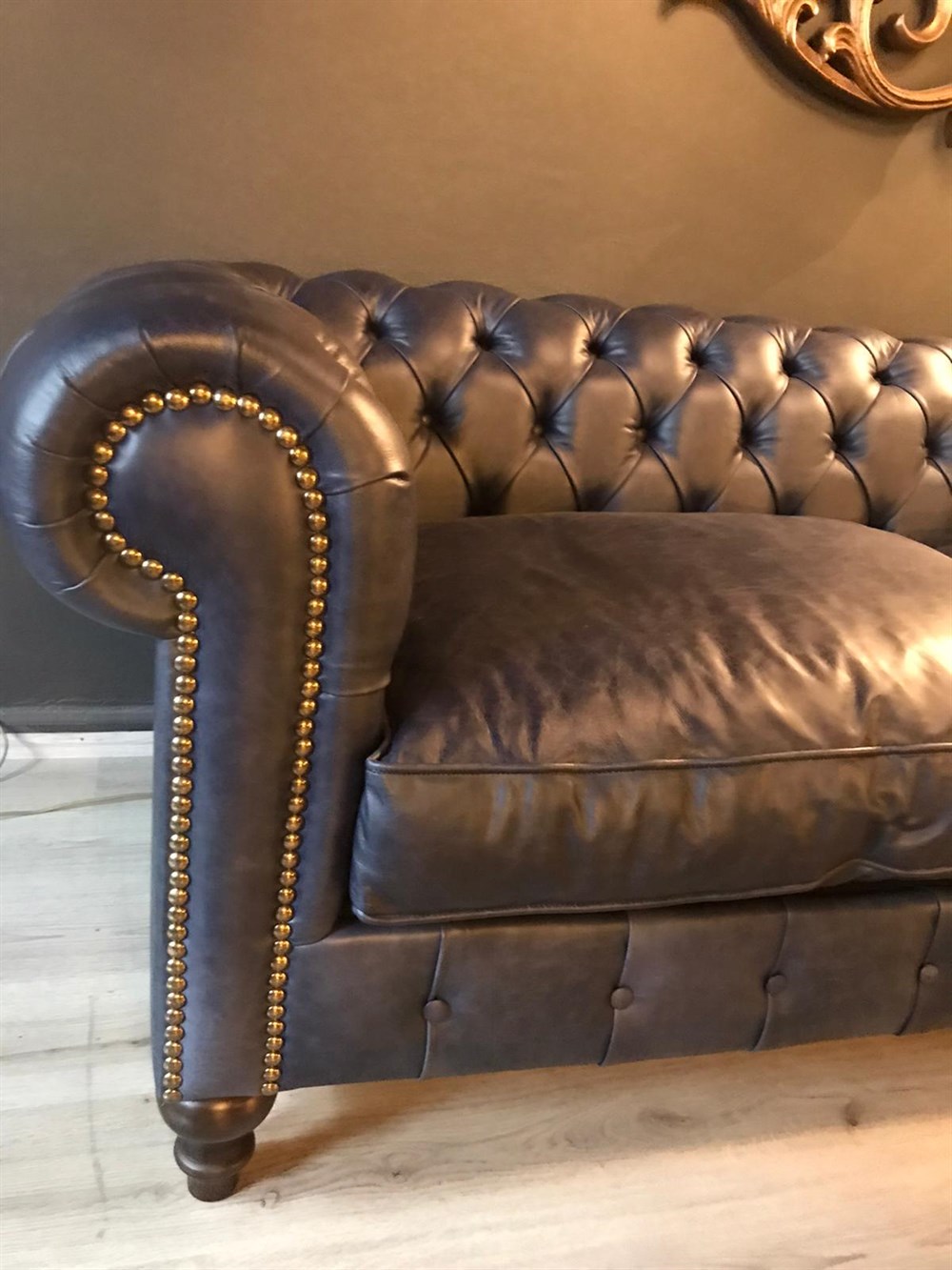 3A MOBİLYA HAKİKİ DERİ KLAS CHESTERFİELD