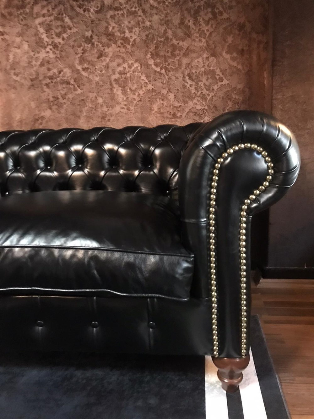 3A Mobilya Hakiki Deri Lanchester Chesterfield