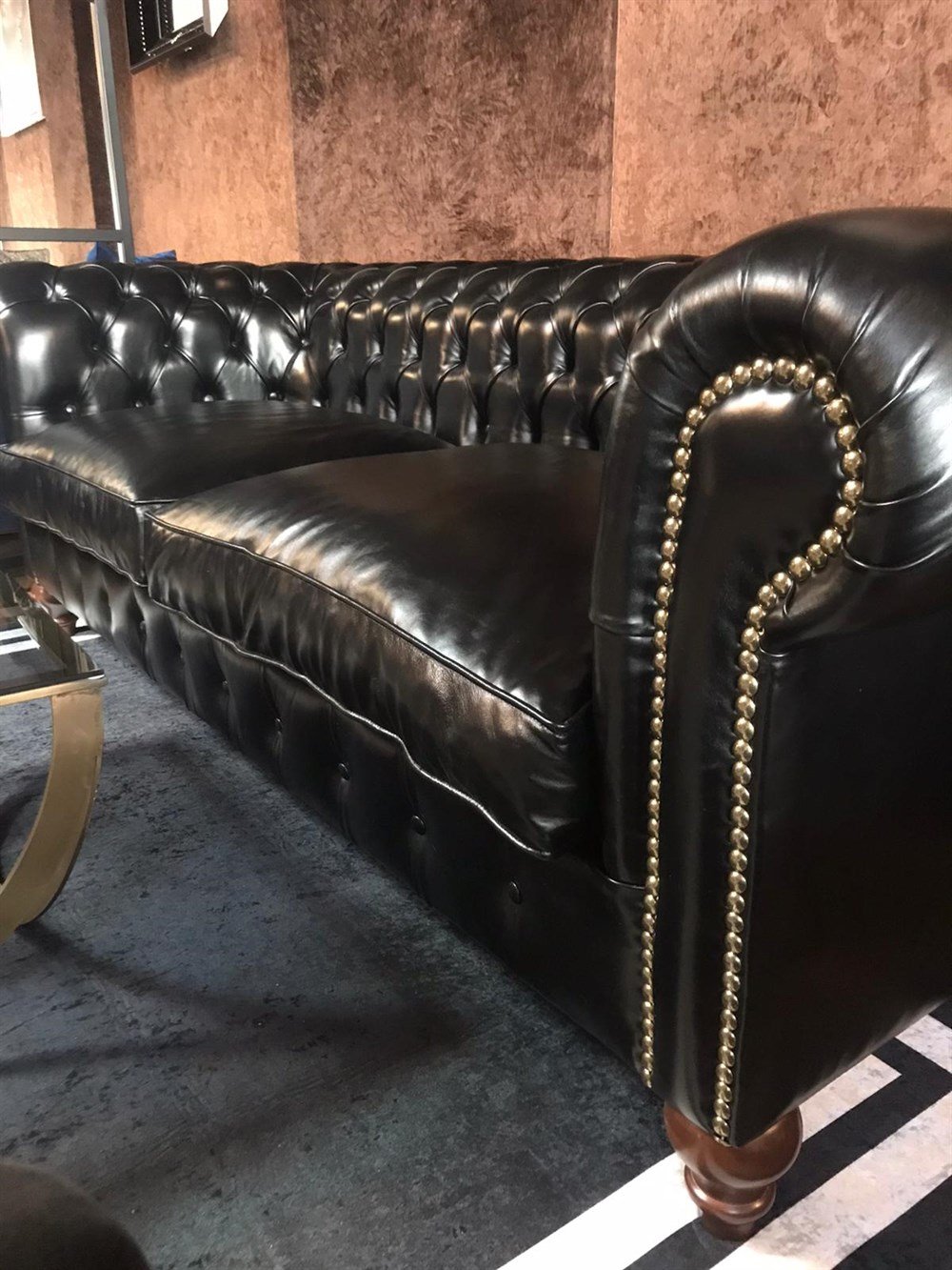 3A Mobilya Hakiki Deri Lanchester Chesterfield