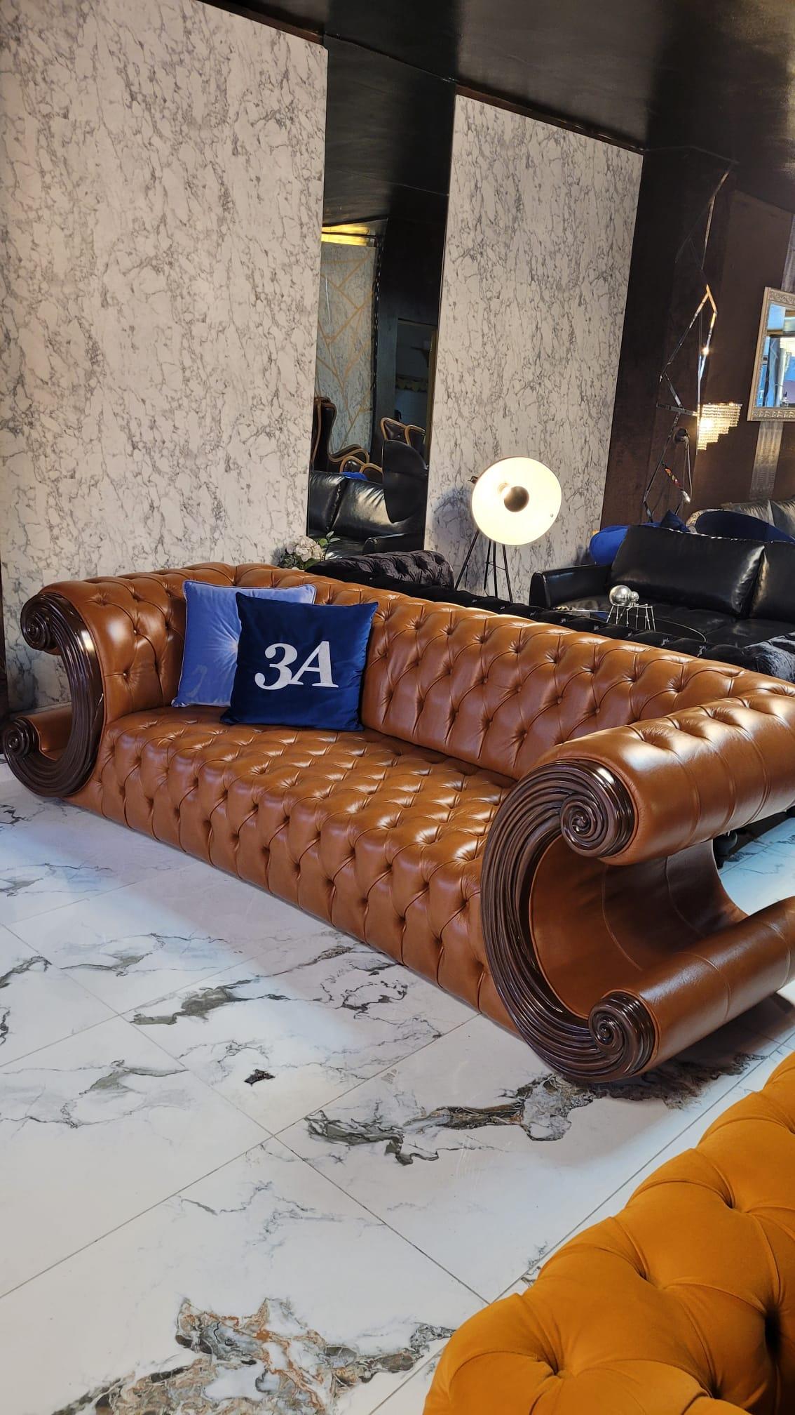 3A MOBİLYA HAKİKİ DERİ LOS ANGELES CHESTERFİELD