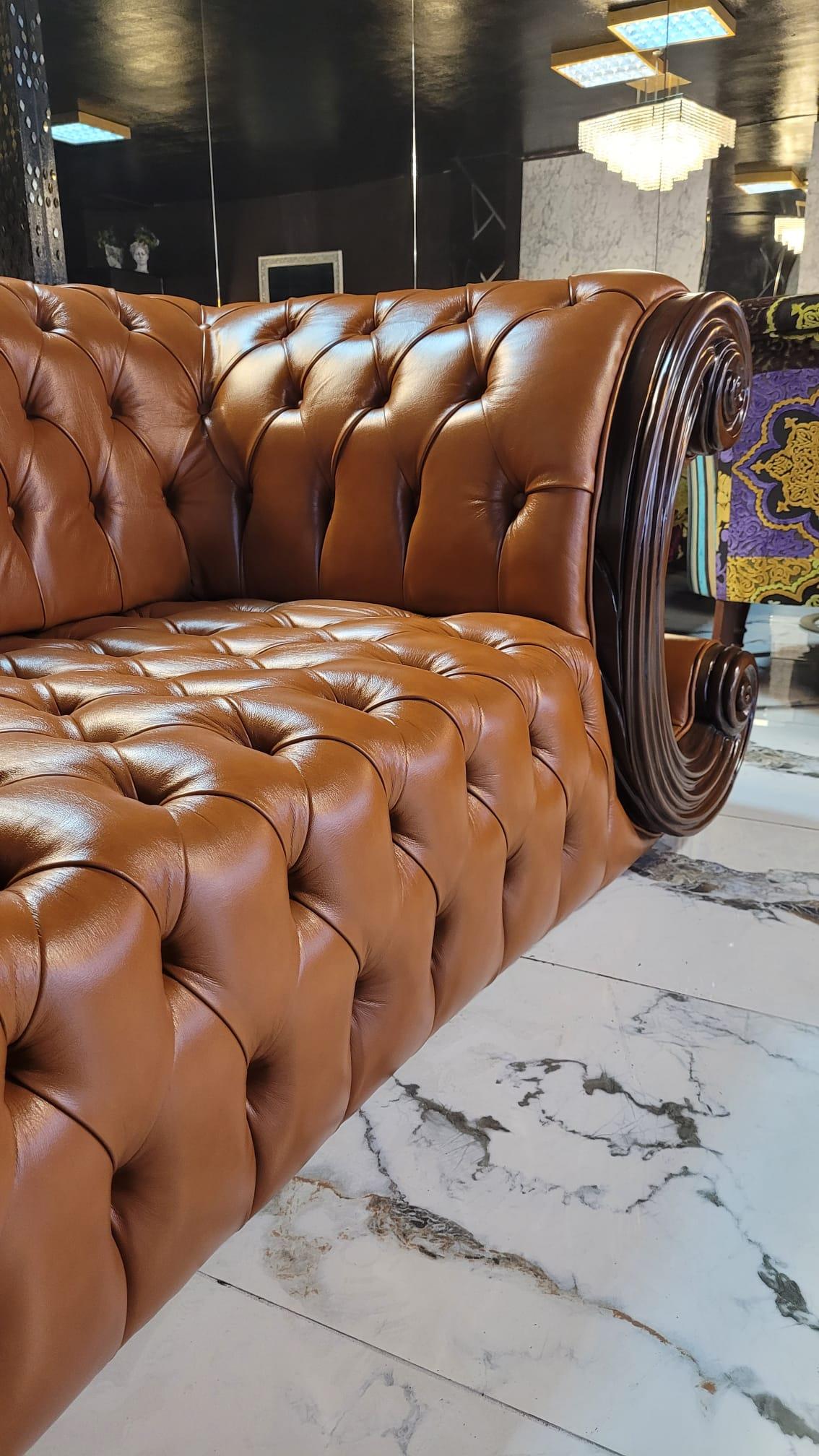 3A MOBİLYA HAKİKİ DERİ LOS ANGELES CHESTERFİELD