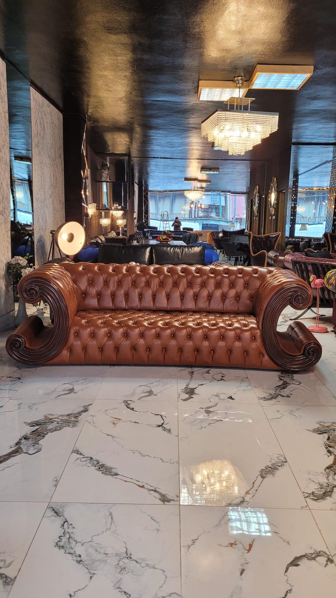 3A MOBİLYA HAKİKİ DERİ LOS ANGELES CHESTERFİELD