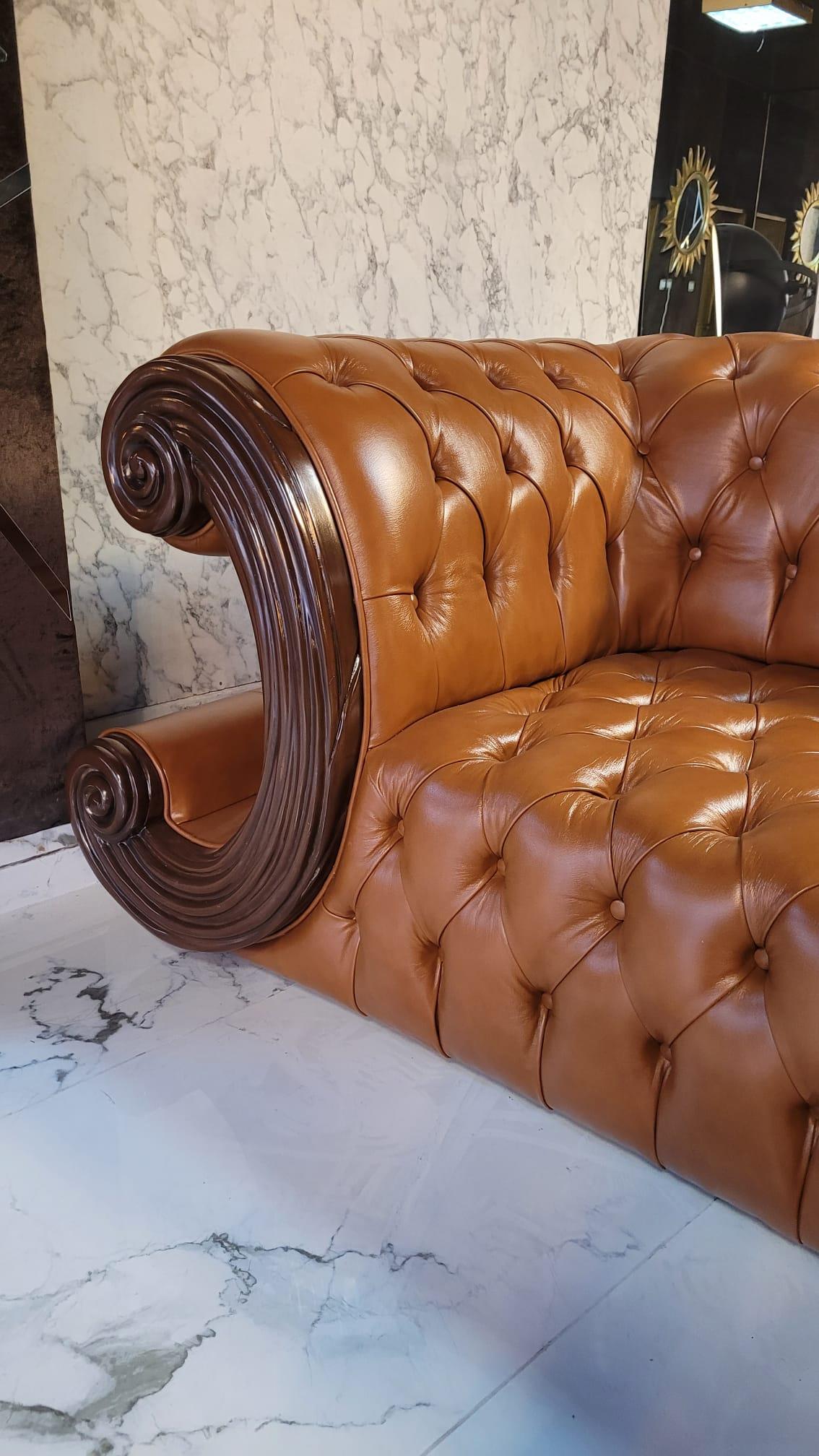 3A MOBİLYA HAKİKİ DERİ LOS ANGELES CHESTERFİELD