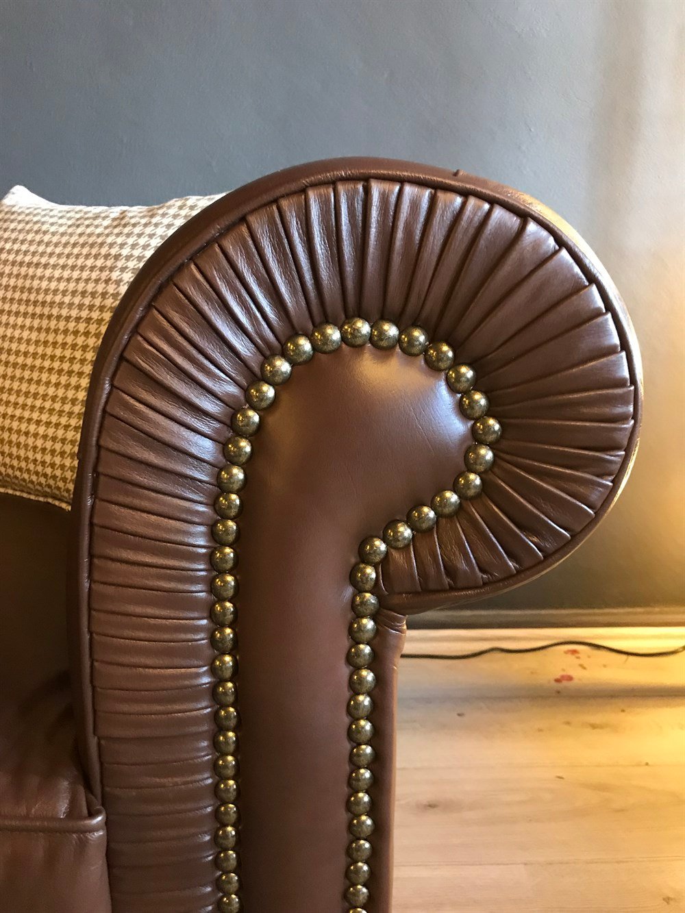 3A MOBİLYA HAKİKİ DERİ MAYA KAHVE  CHESTERFİELD