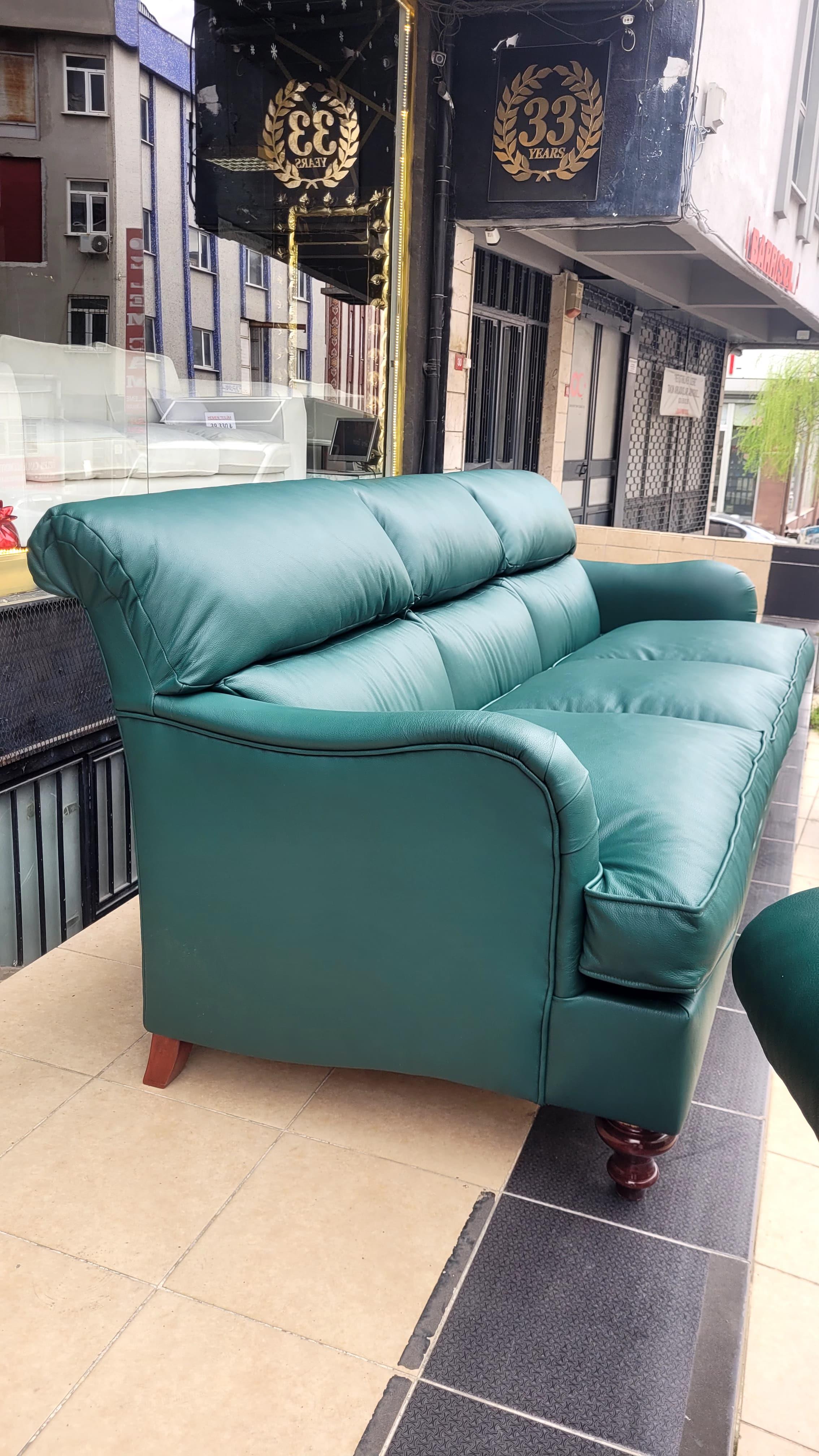 3A MOBİLYA HAKİKİ DERİ MERİT KOLTUK TAKIMI 3+1+1