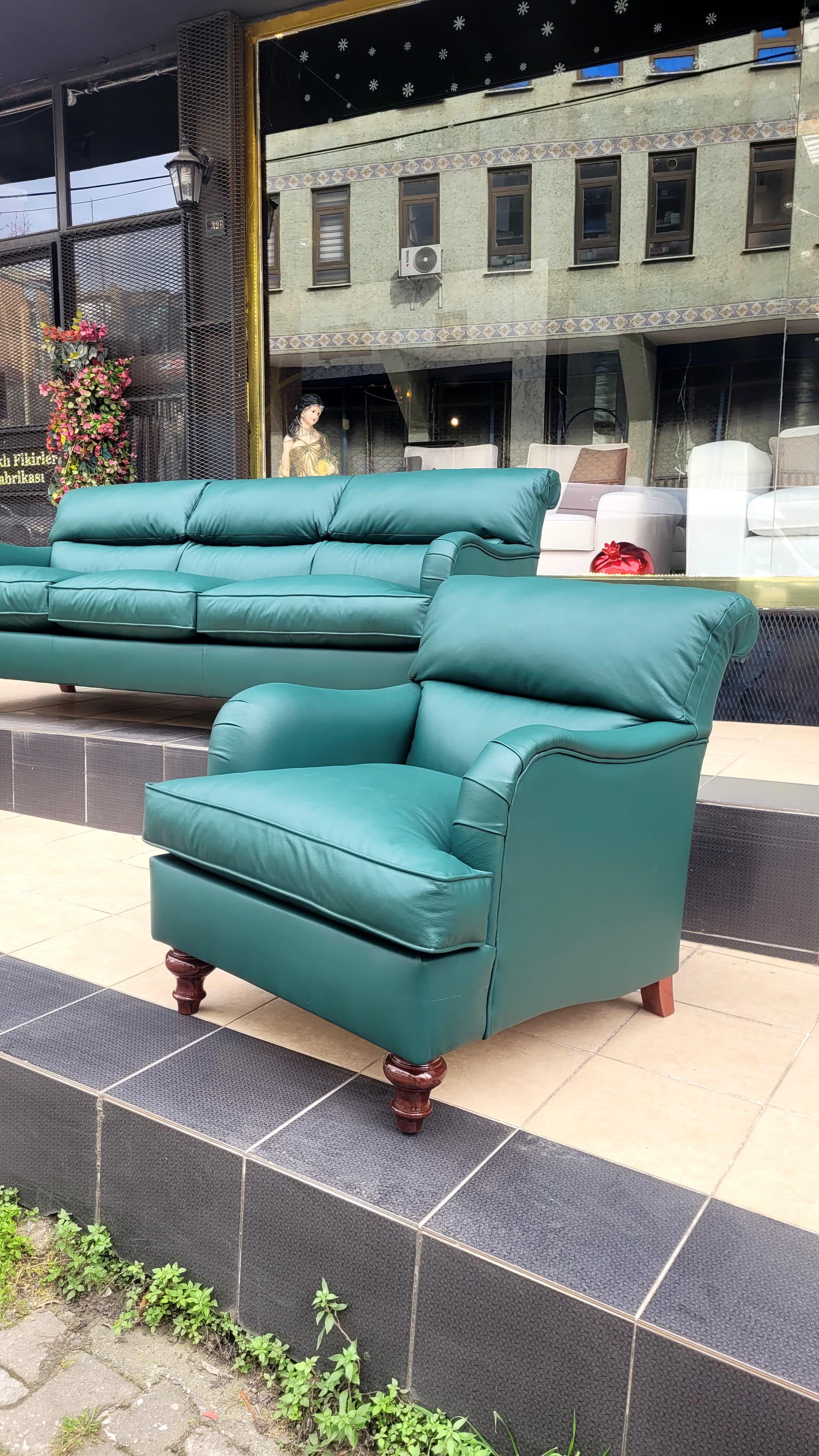 3A MOBİLYA HAKİKİ DERİ MERİT KOLTUK TAKIMI 3+1+1