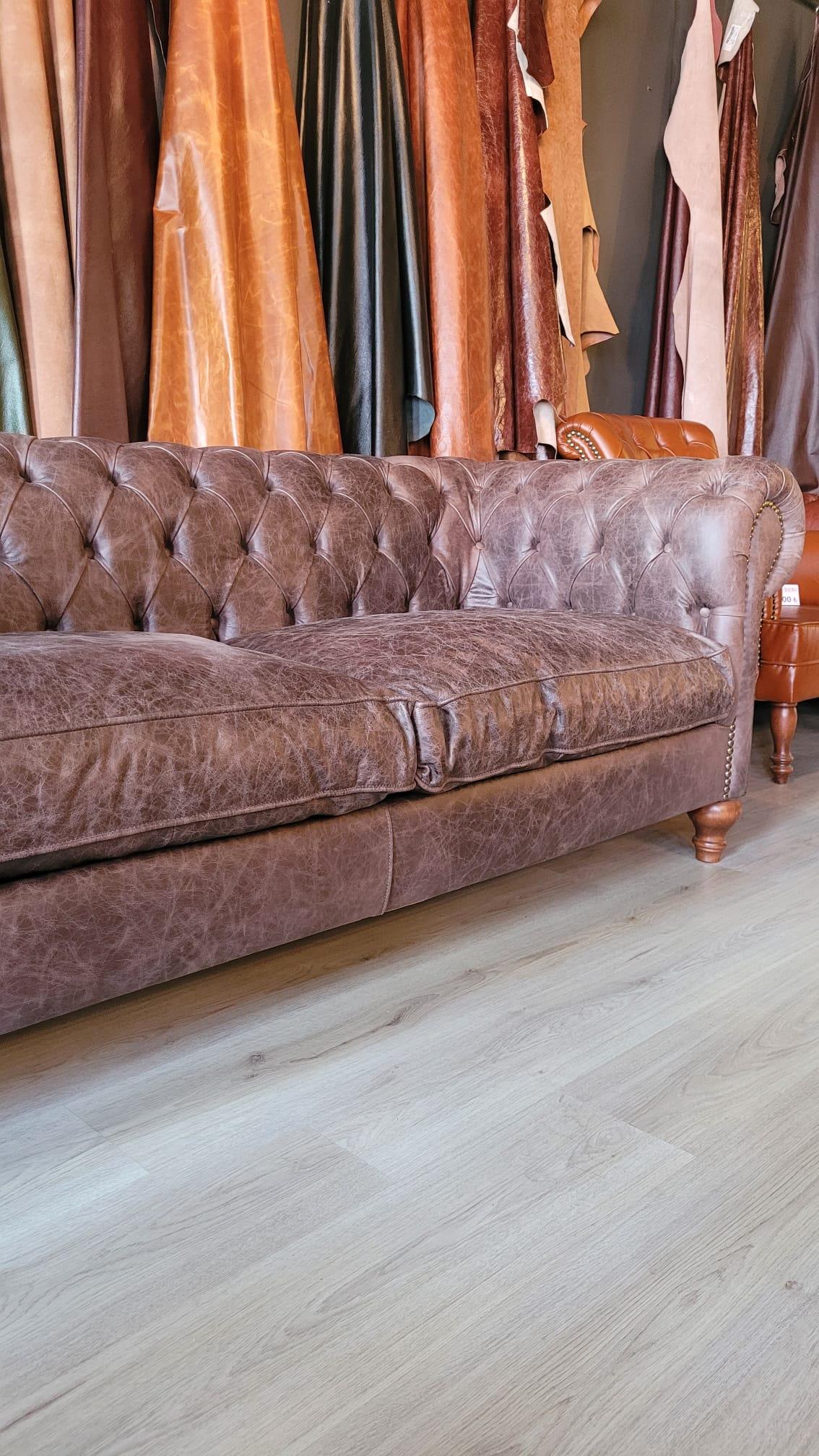 3A MOBİLYA HAKİKİ DERİ NOTTİNGHAM CHESTERFİELD 