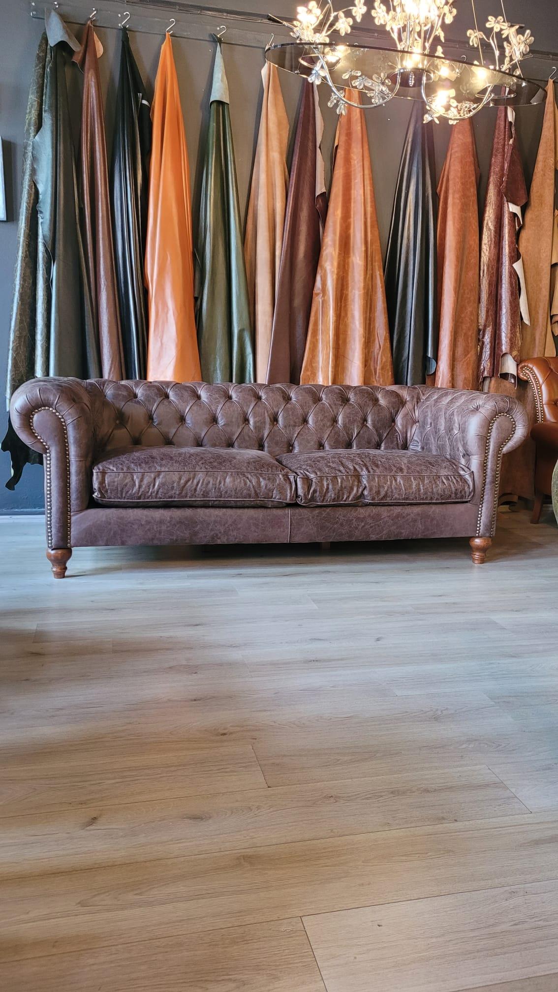 3A MOBİLYA HAKİKİ DERİ NOTTİNGHAM CHESTERFİELD 