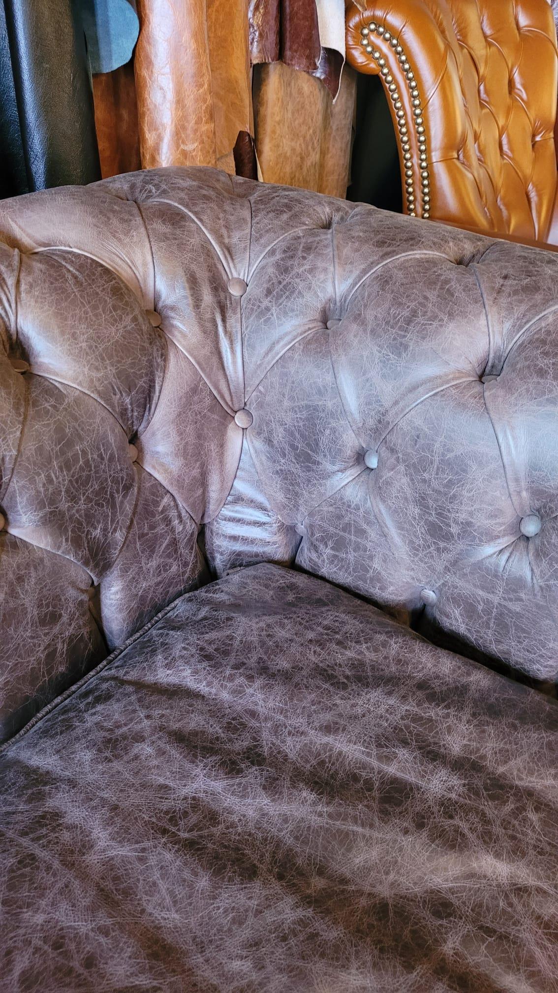 3A MOBİLYA HAKİKİ DERİ NOTTİNGHAM CHESTERFİELD 