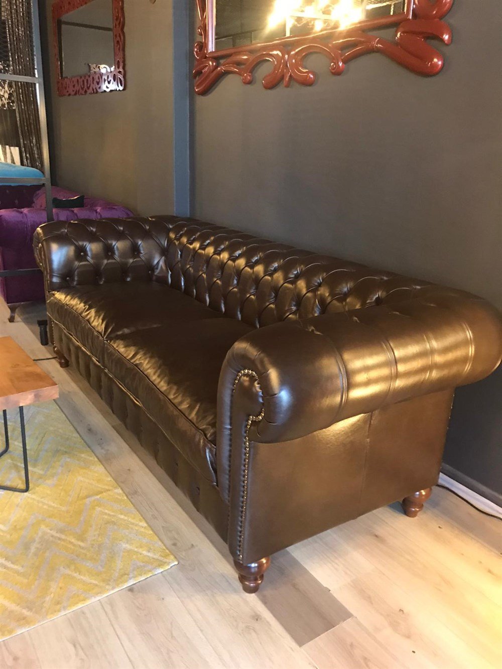 3A Mobilya Hakiki Deri Swensea Chesterfield