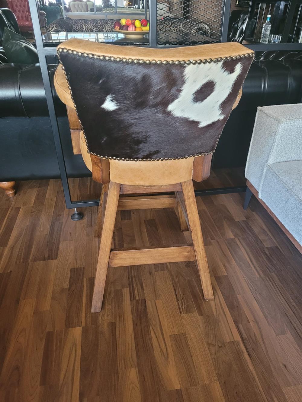 3A MOBİLYA HAKİKİ DERİ TEXAS BAR SANDALYESİ 