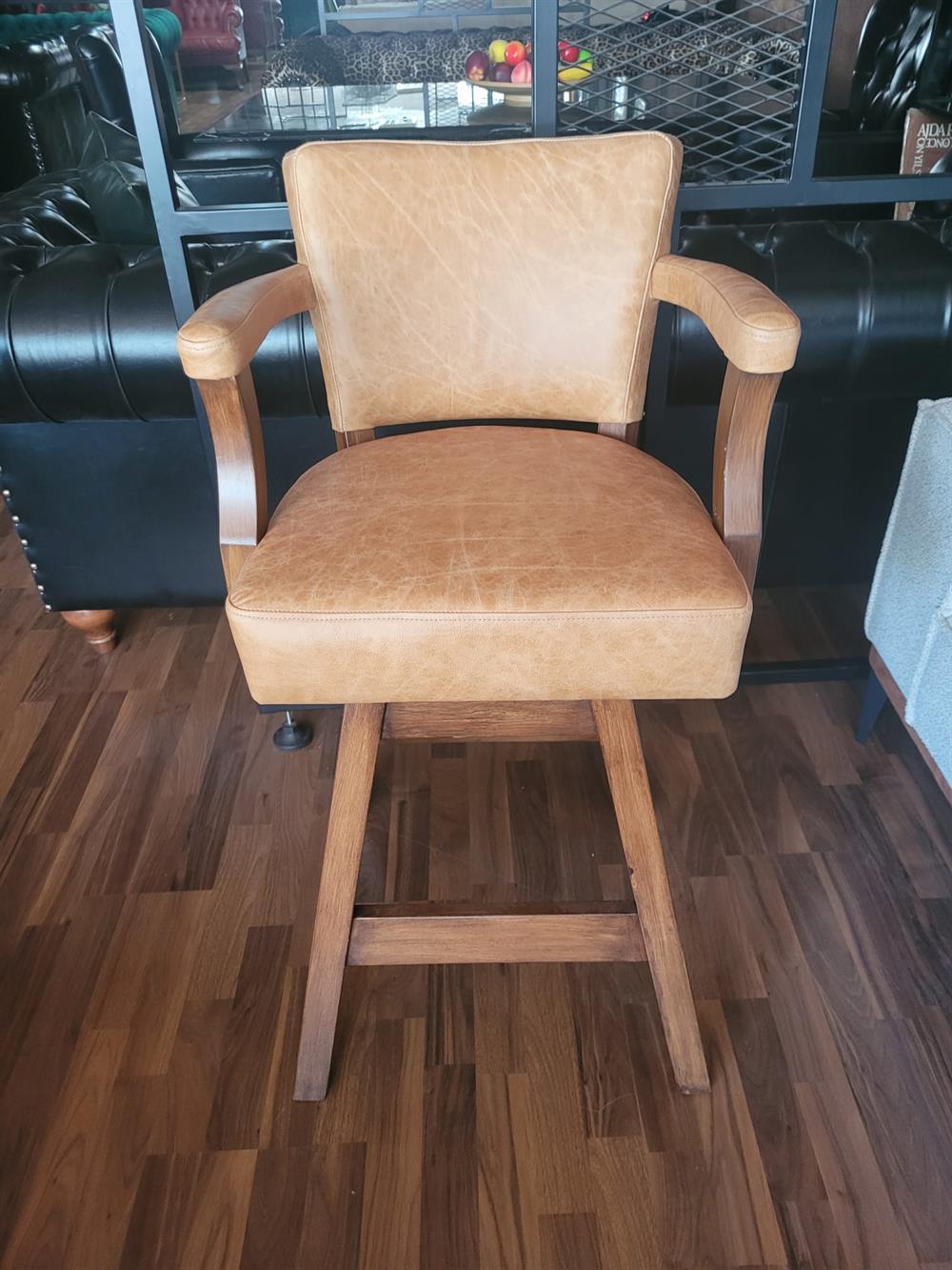 3A MOBİLYA HAKİKİ DERİ TEXAS BAR SANDALYESİ 