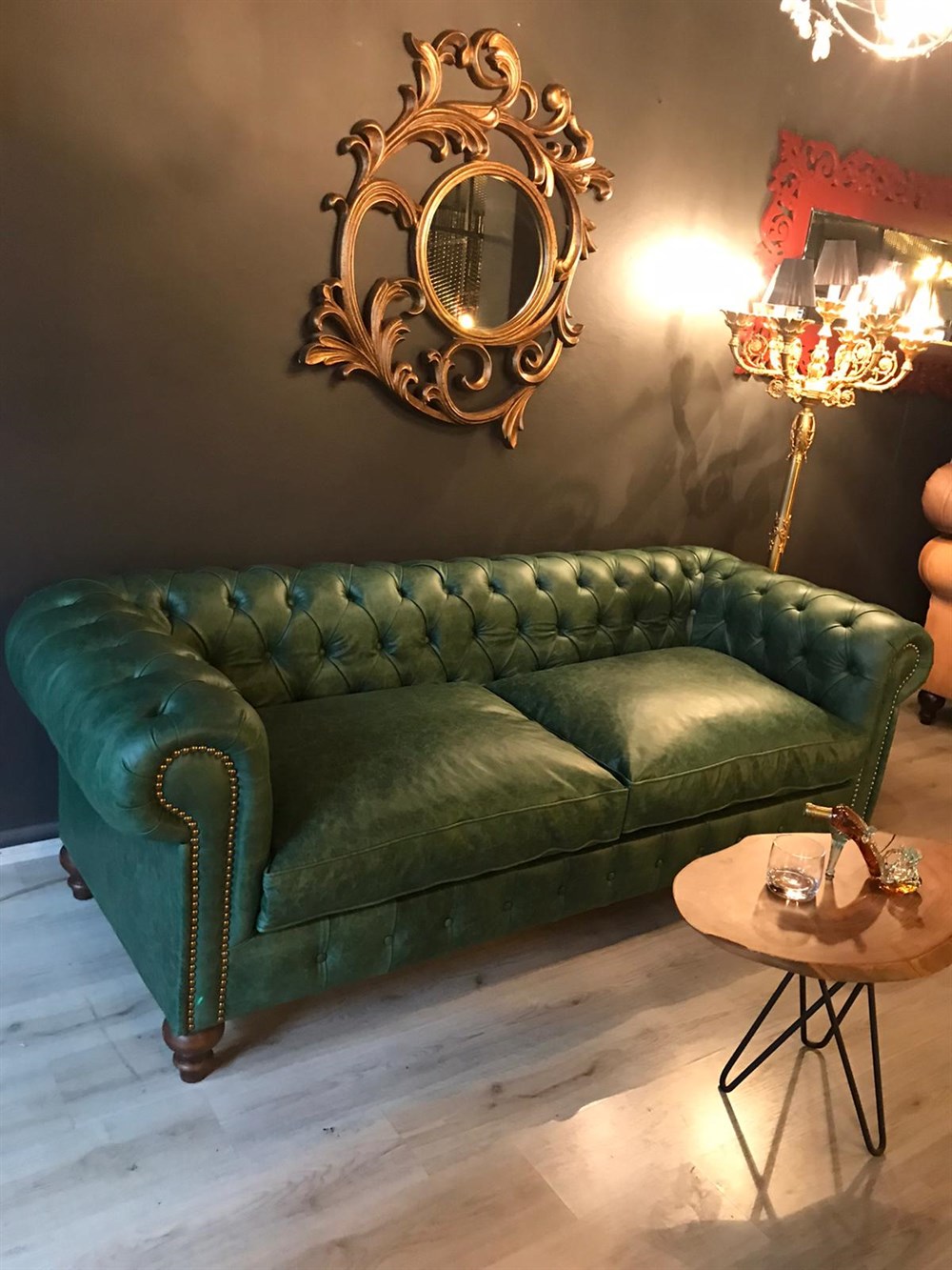 3A MOBİLYA HAKİKİ DERİ UNTİMELY CHESTERFİELD