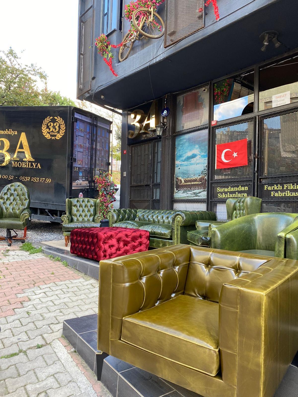 3A MOBİLYA HAKİKİ İTALYAN DERİ LİCESTER KOLTUK TAKIMI 3+1+1